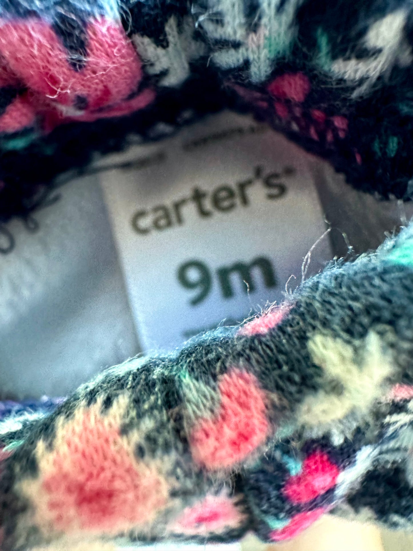Fleece Floral Pants / 9m
