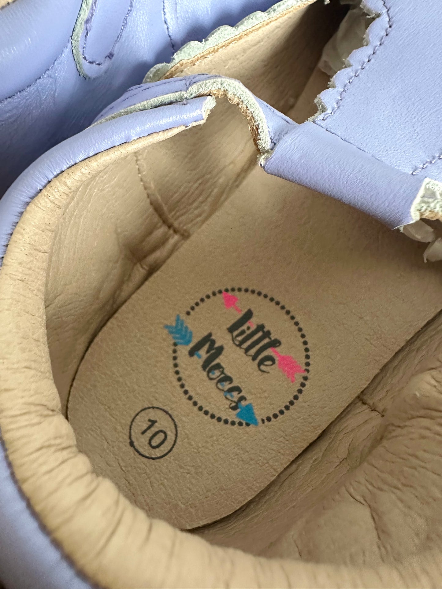 Little Moccs Lilac Scalloped Sandals (In package) / Size 10 Toddler