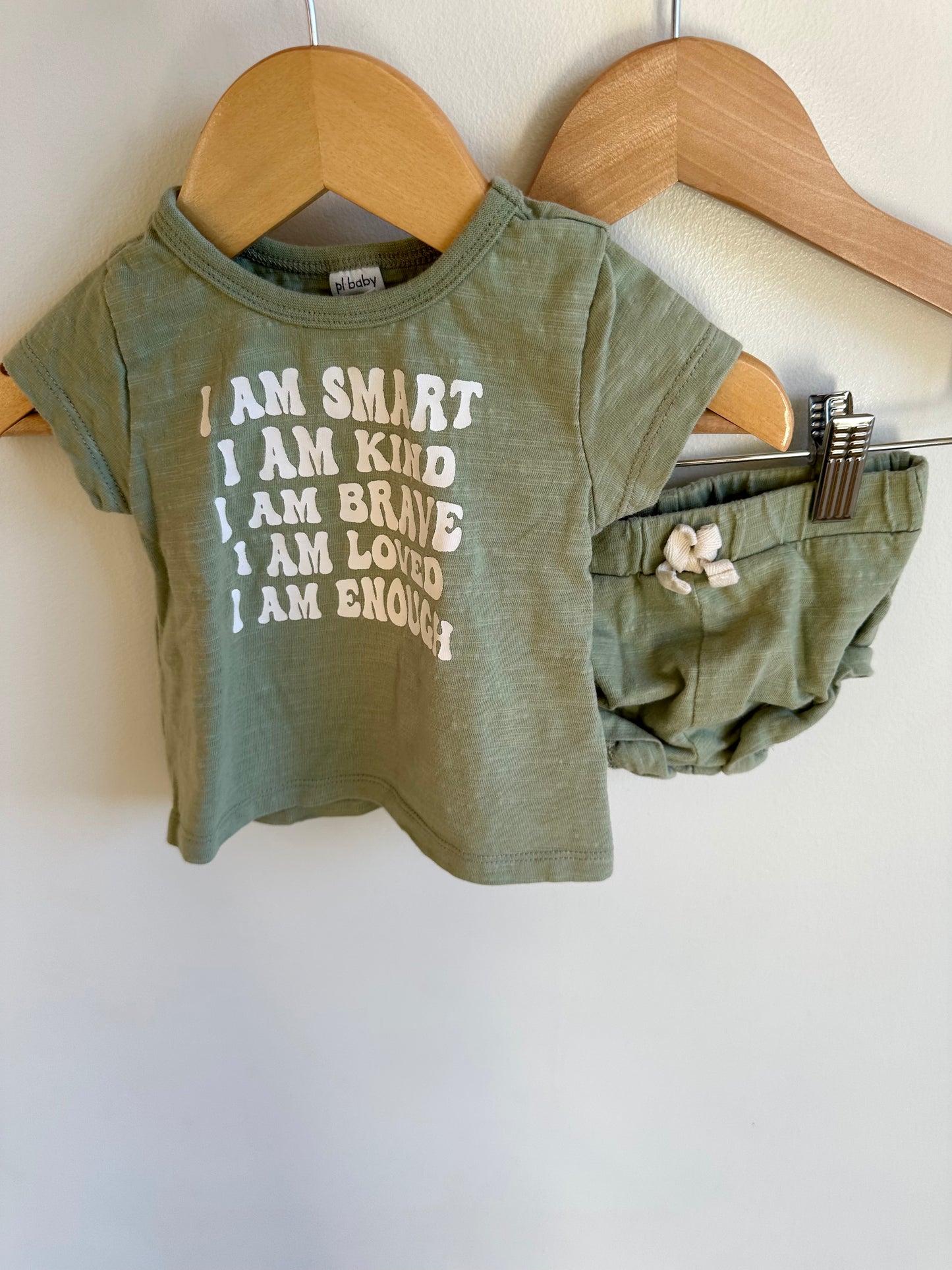Smart, Kind, Brave Top + Shorties Set / 6m