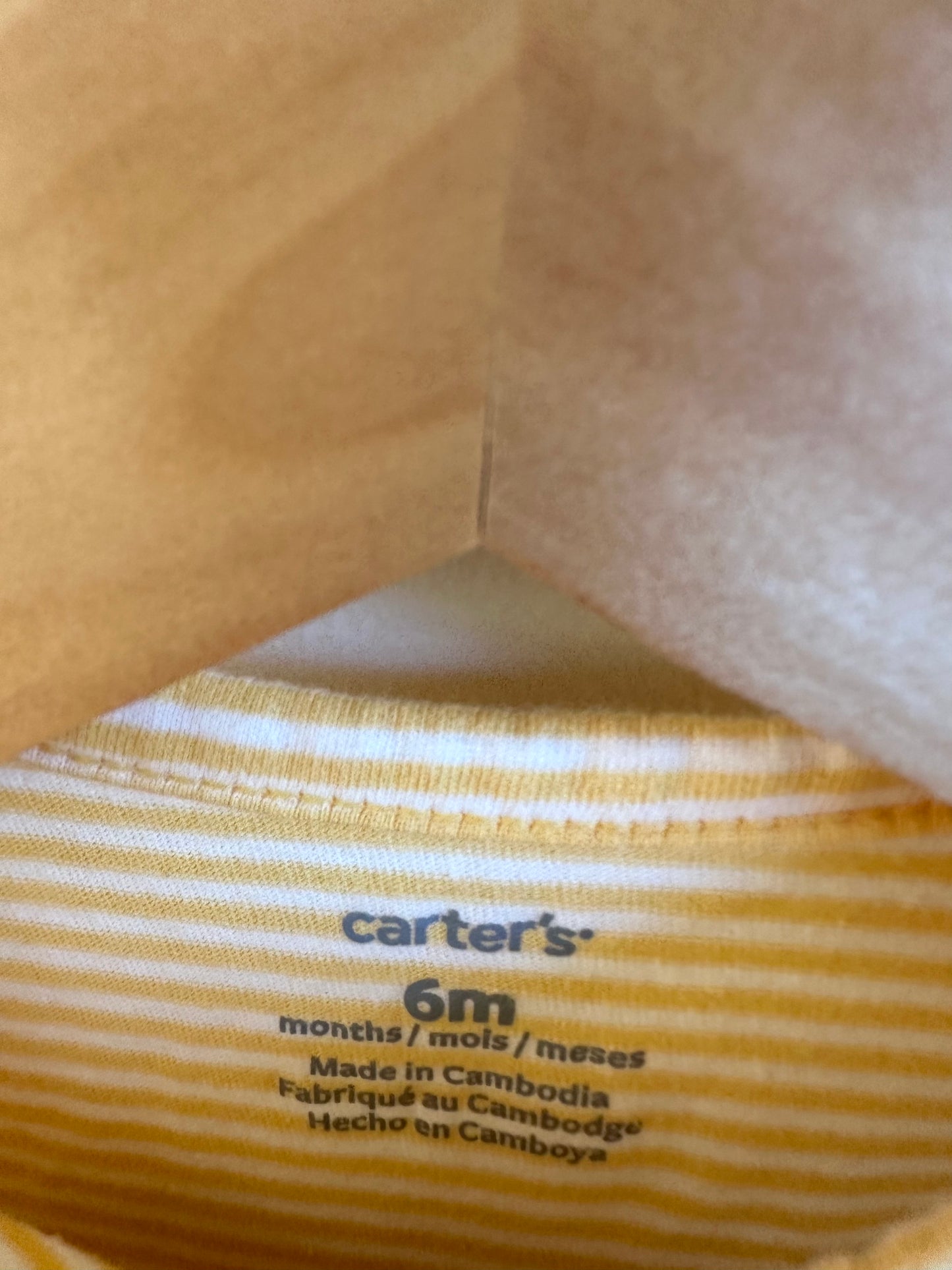 Yellow Striped Jumpsuit / 6m
