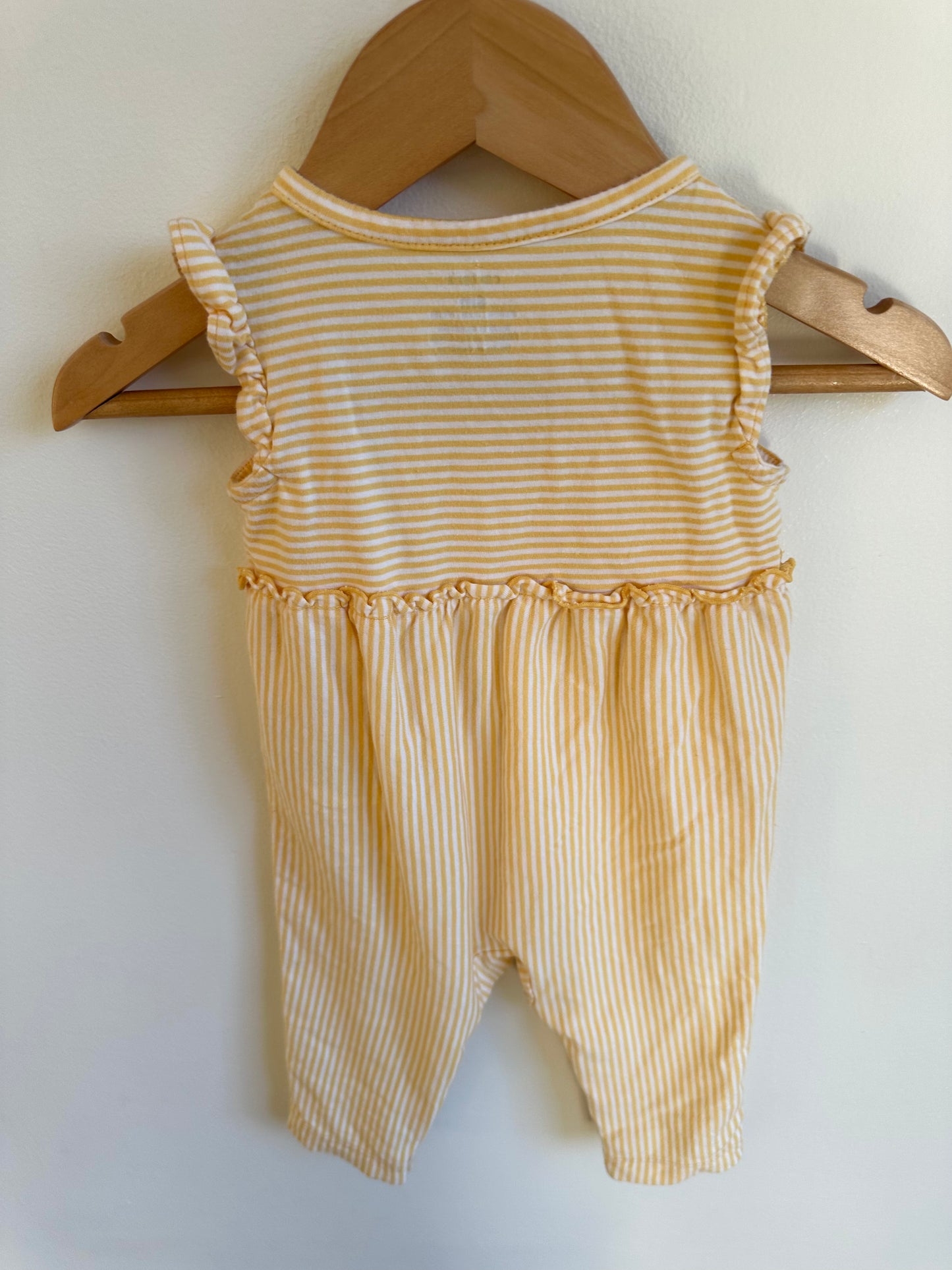 Yellow Striped Jumpsuit / 6m