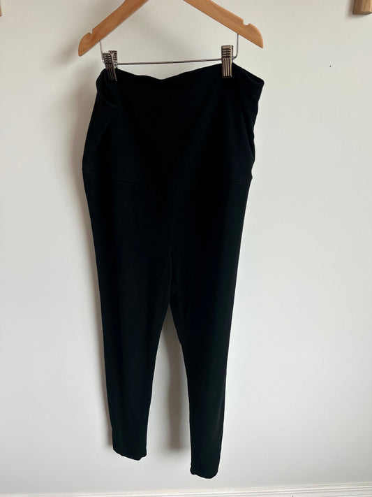 Black Rayon Maternity Leggings / M