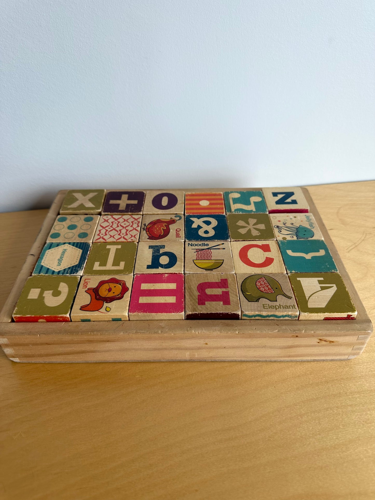 Wooden Alphabet Blocks Toy (No Shipping)