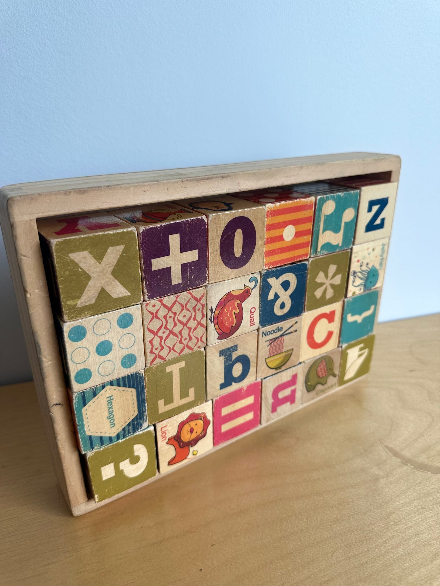 Wooden Alphabet Blocks Toy (No Shipping)