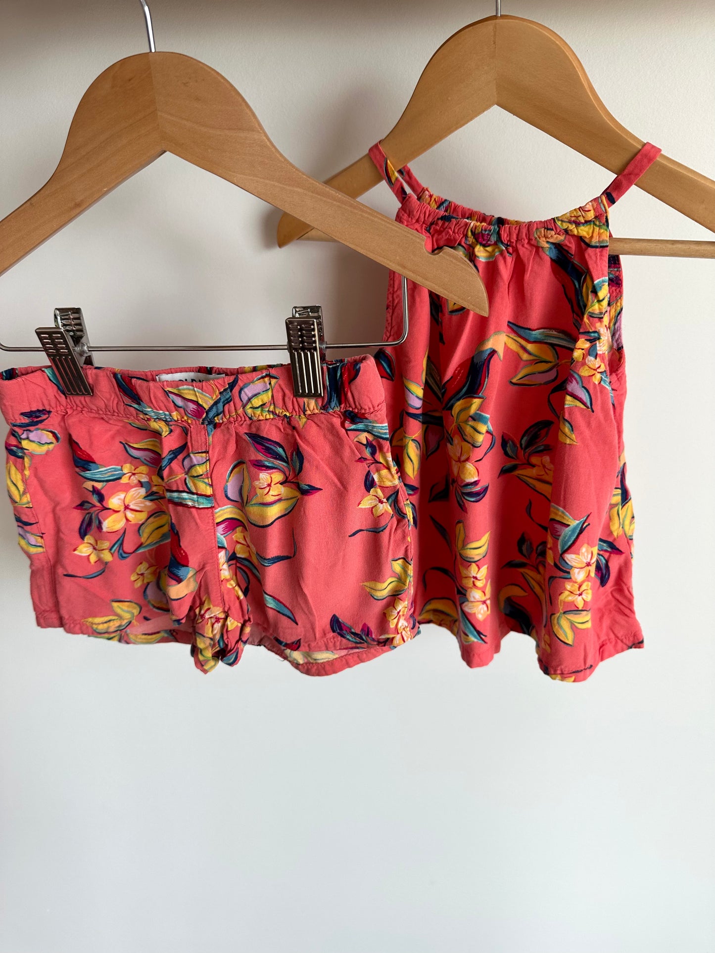 Pink Floral Tank Top + Shorts Set / 2T