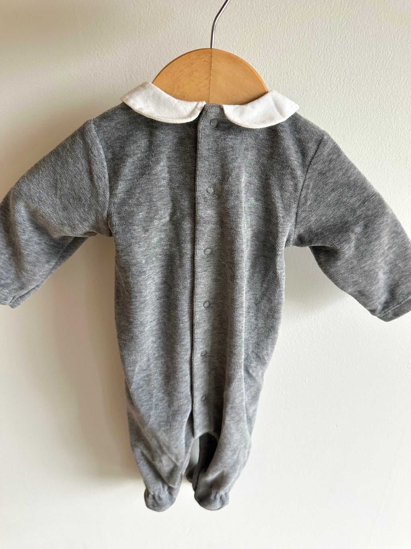 Mayoral Soft Grey Heart Jumpsuit / 1-2m