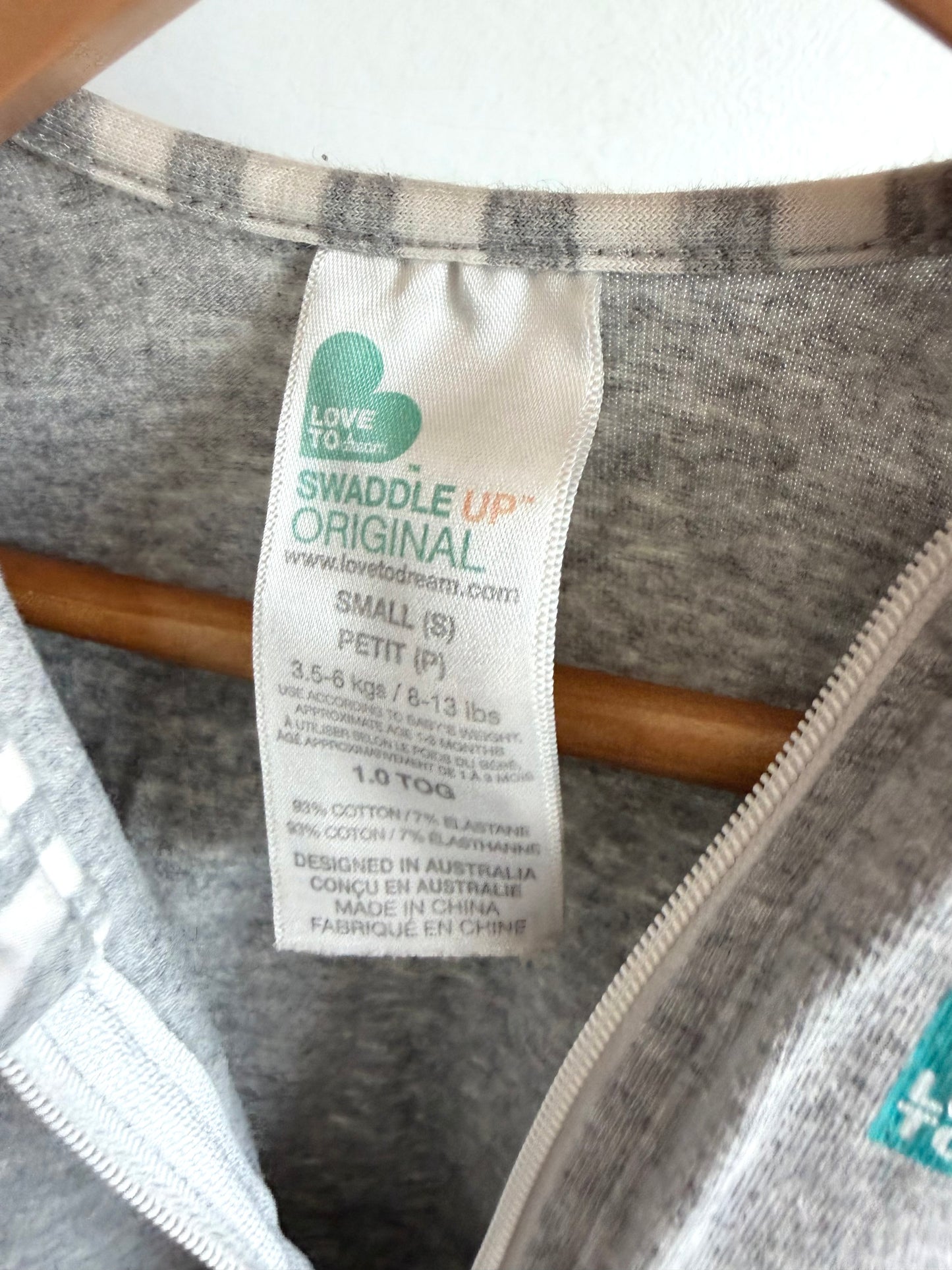 Grey 1.0 Tog Swaddle / 0-3m