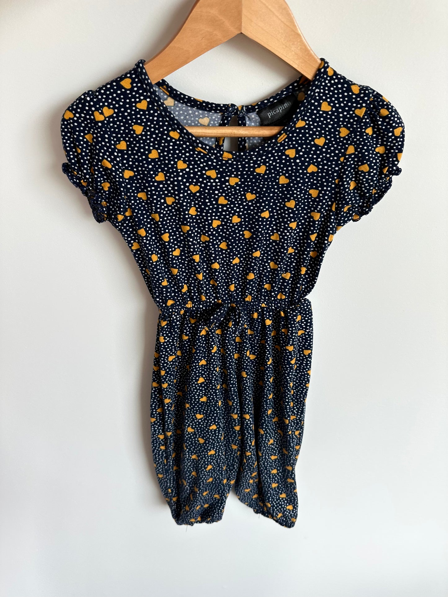 Navy Hearts Jumpsuit / 2T