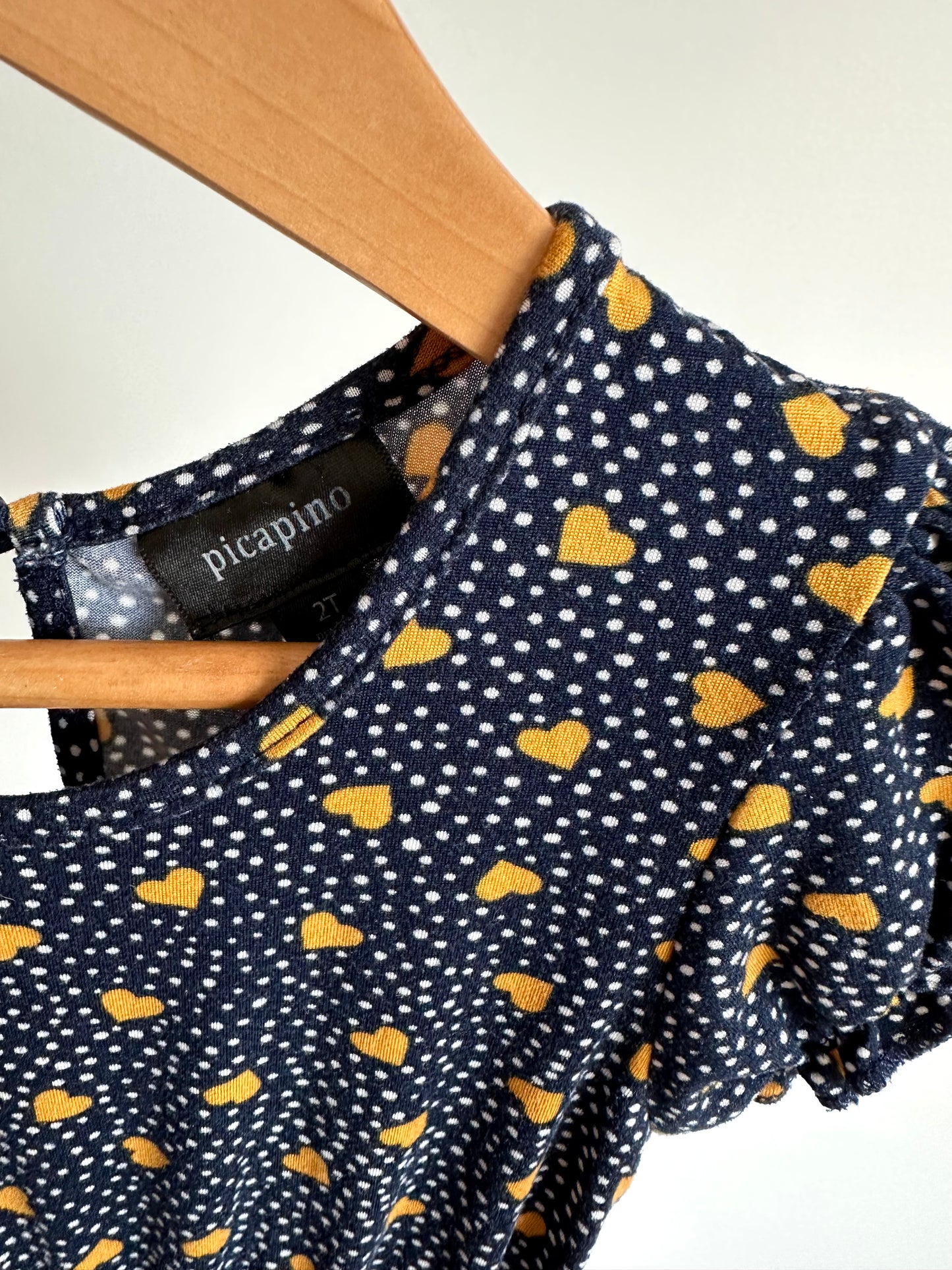 Navy Hearts Jumpsuit / 2T