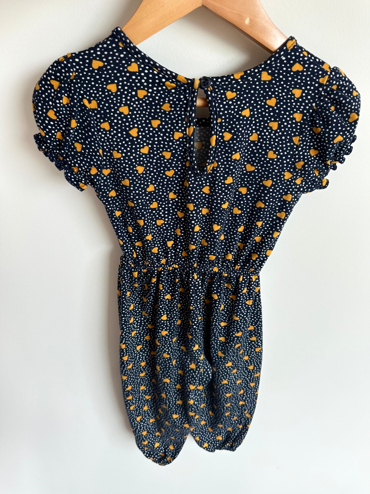 Navy Hearts Jumpsuit / 2T