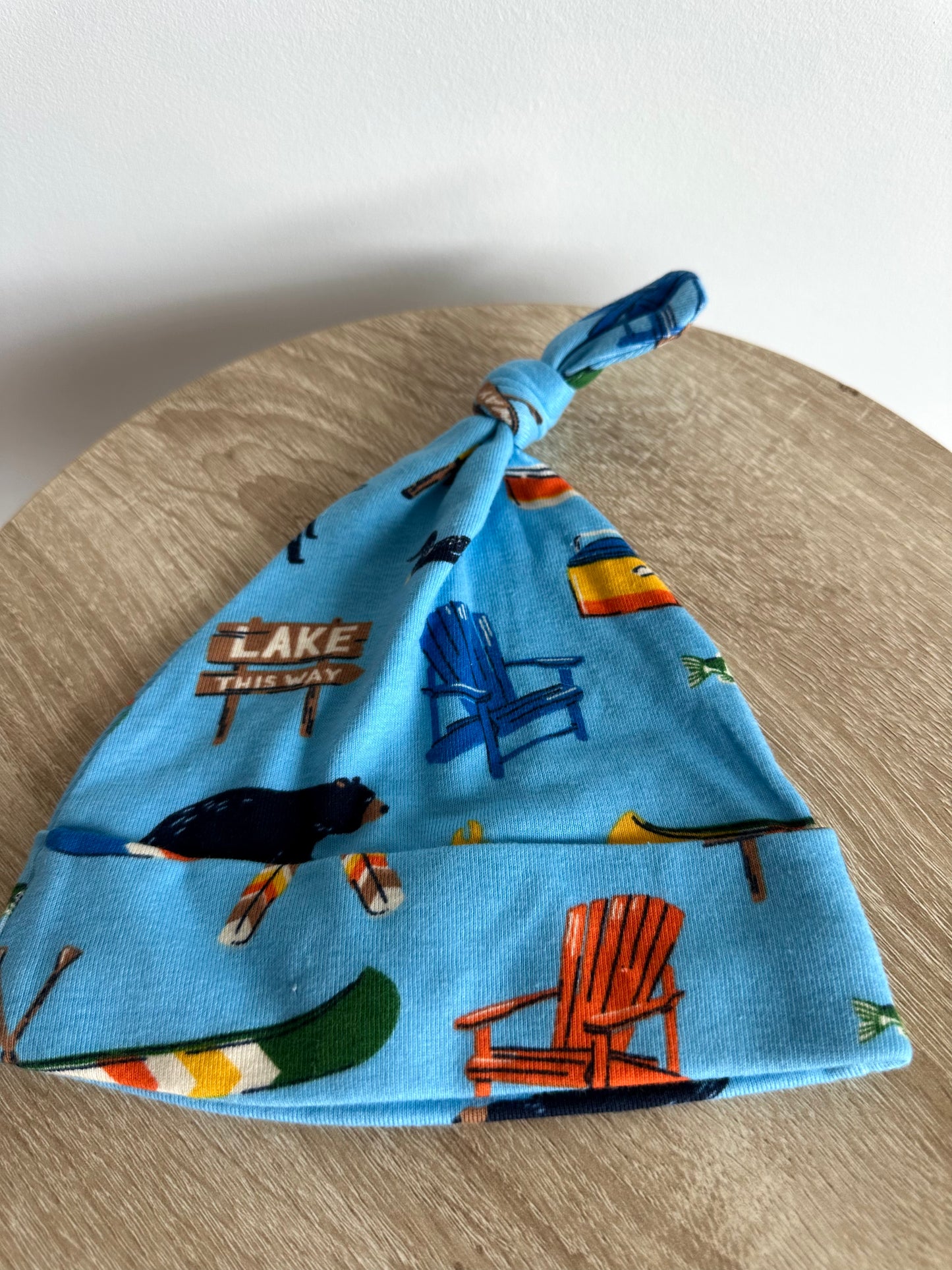 Hatley Blue Knotted Toque / 12-18m