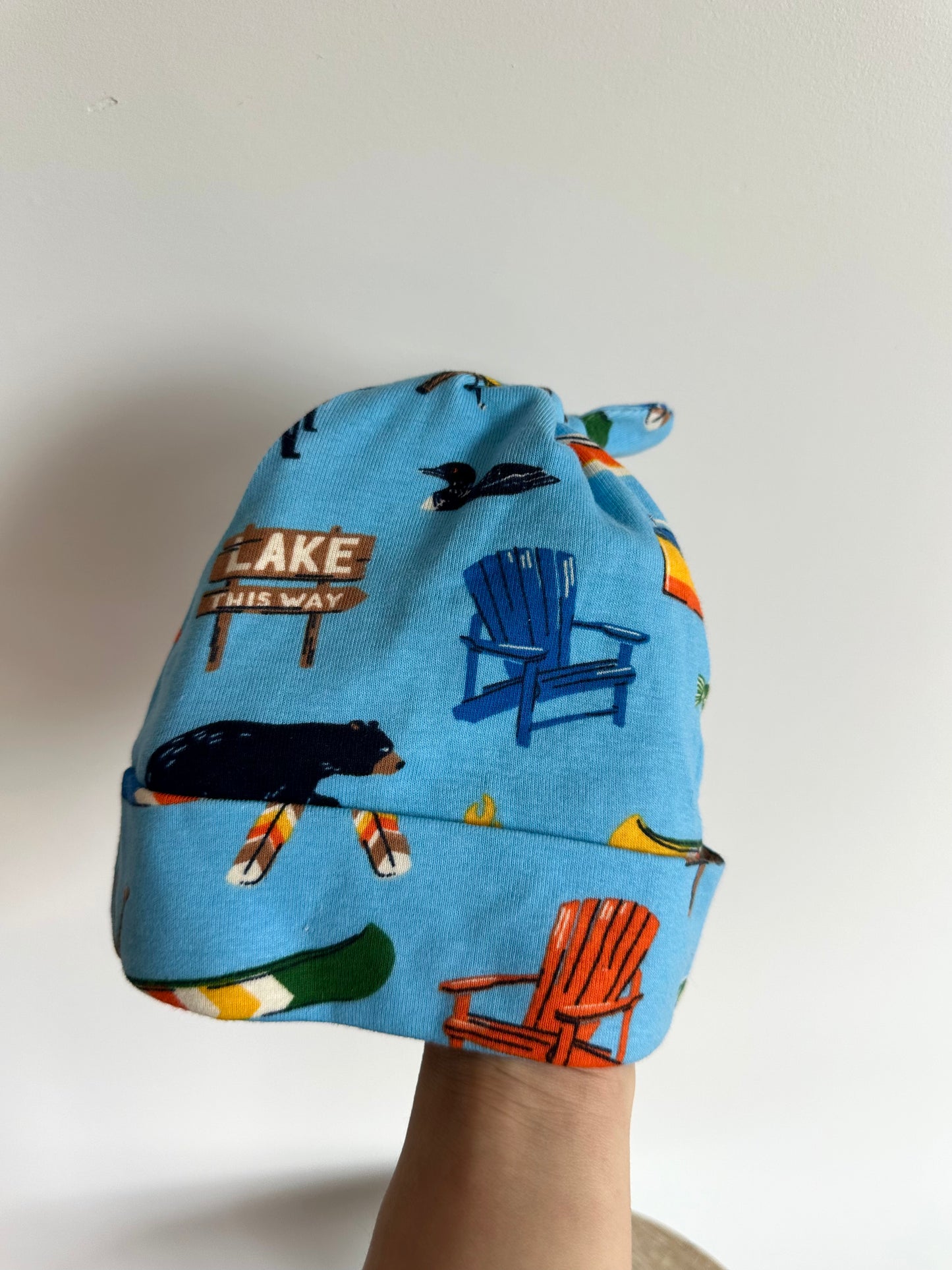 Hatley Blue Knotted Toque / 12-18m