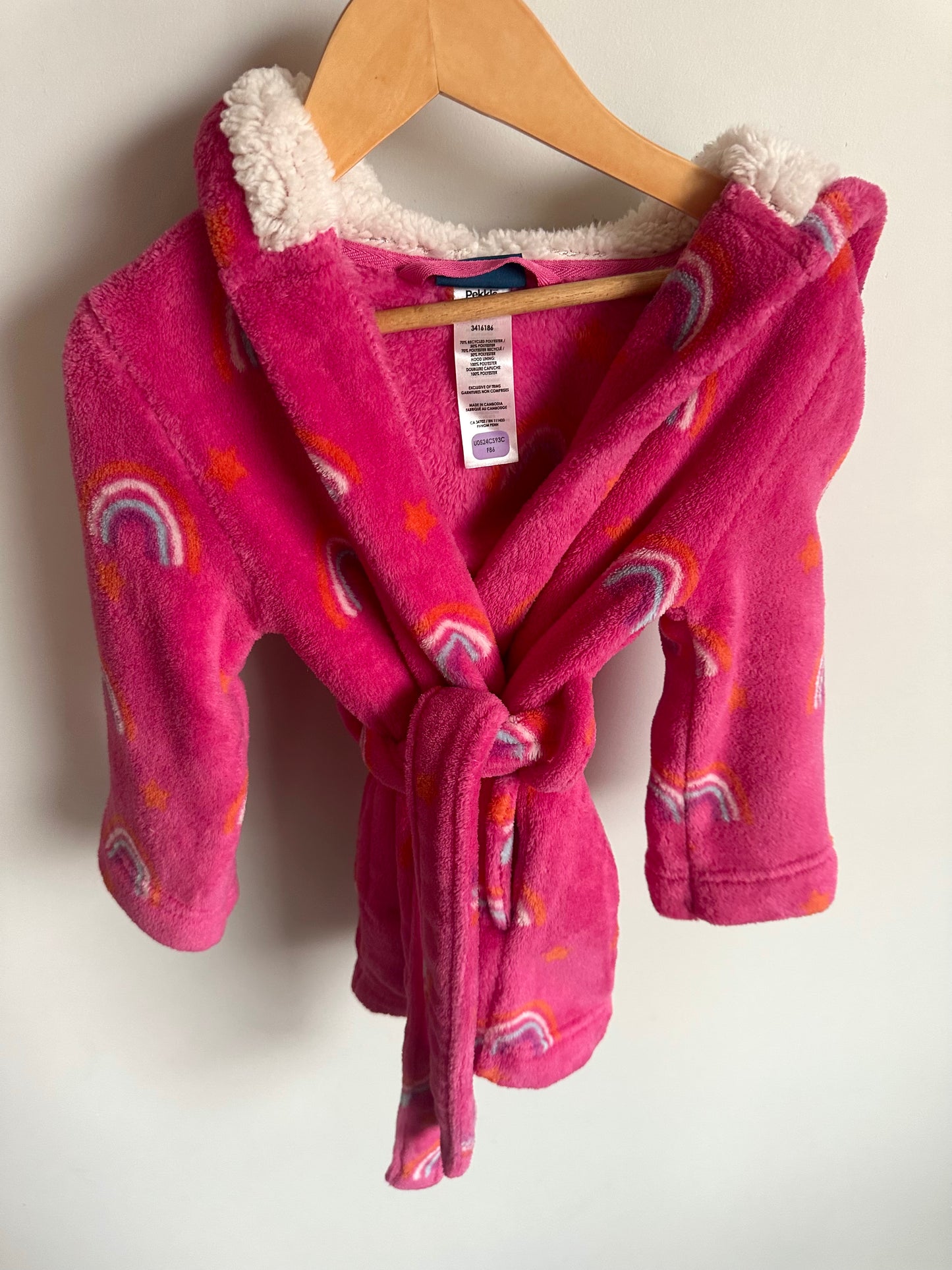 Pink Rainbow Robe / 2-3T