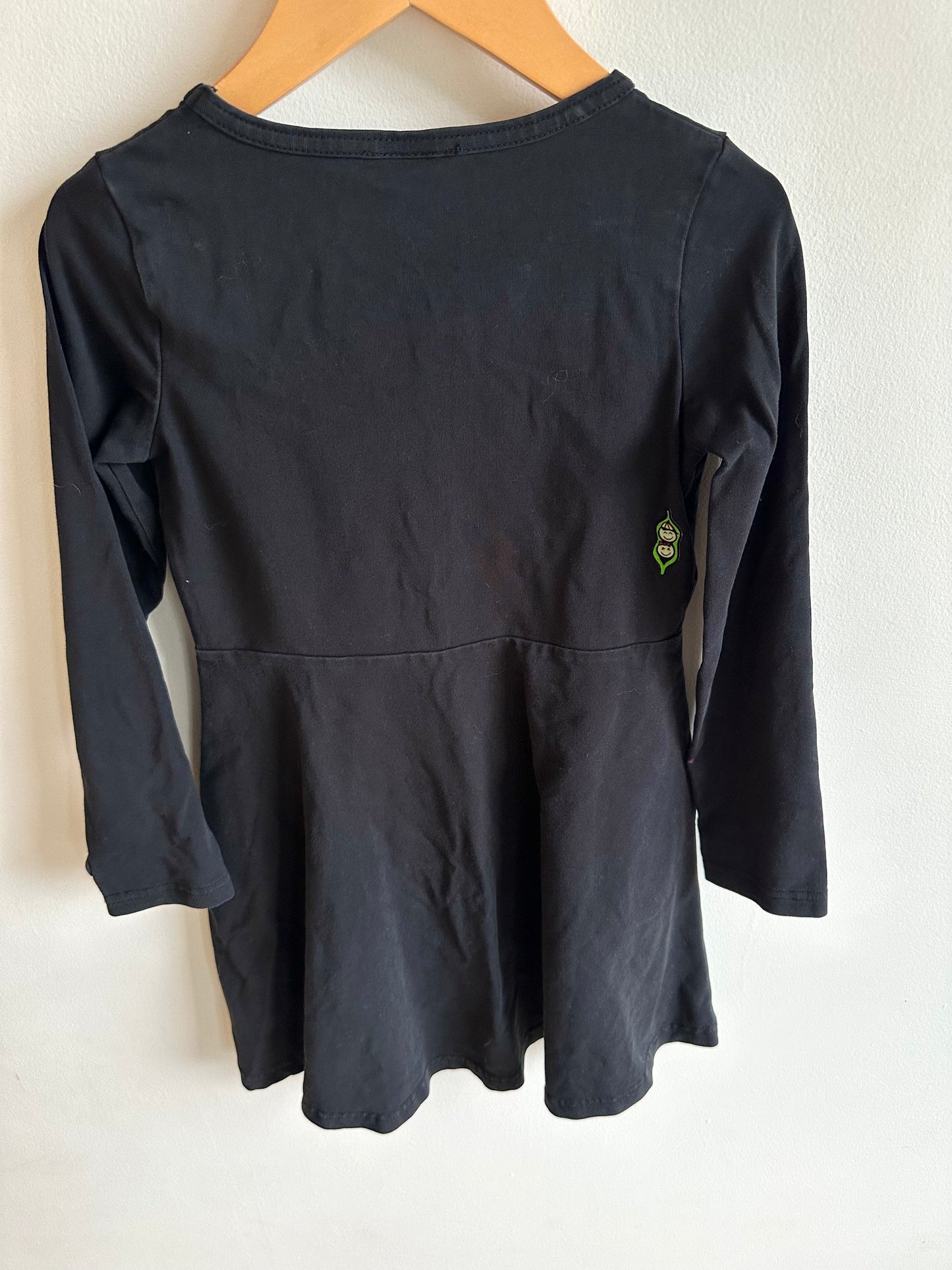 Peekaboo Beans Black Twirl Dress with Pockets / 5T