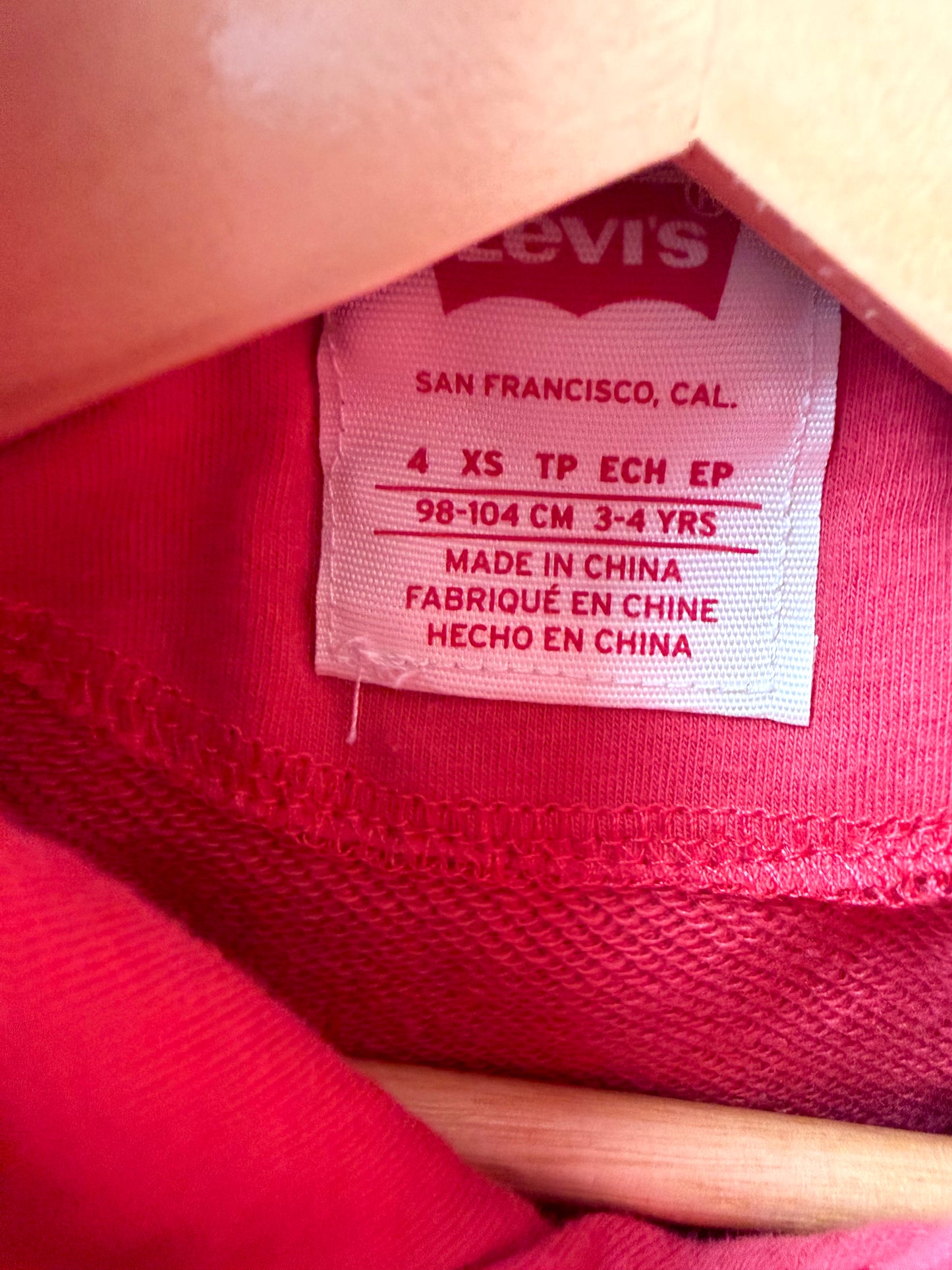Levi's Red Hoodie / 3-4T