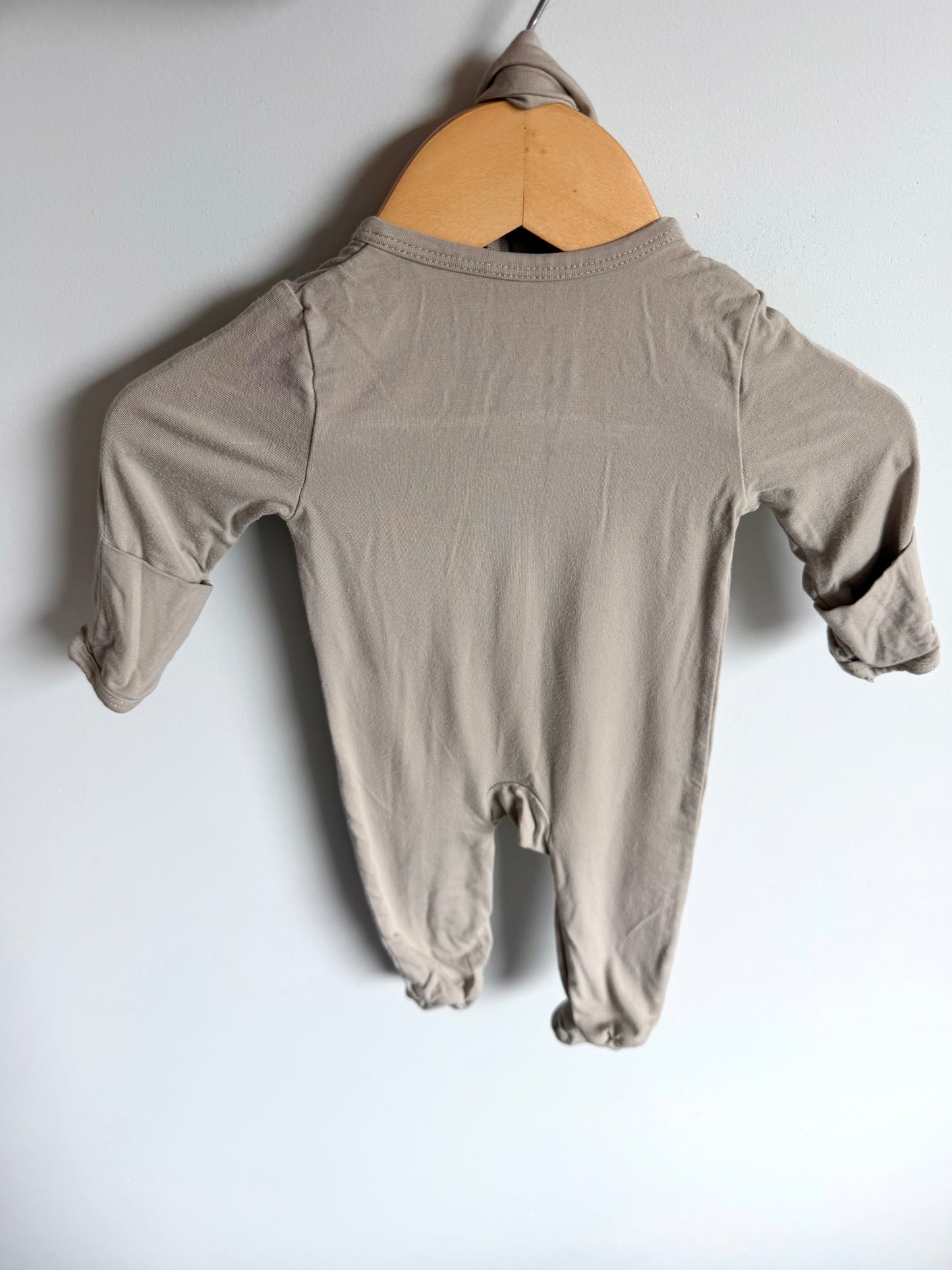 Mebie Baby Bamboo Griege Sleeper + Headband / 0m