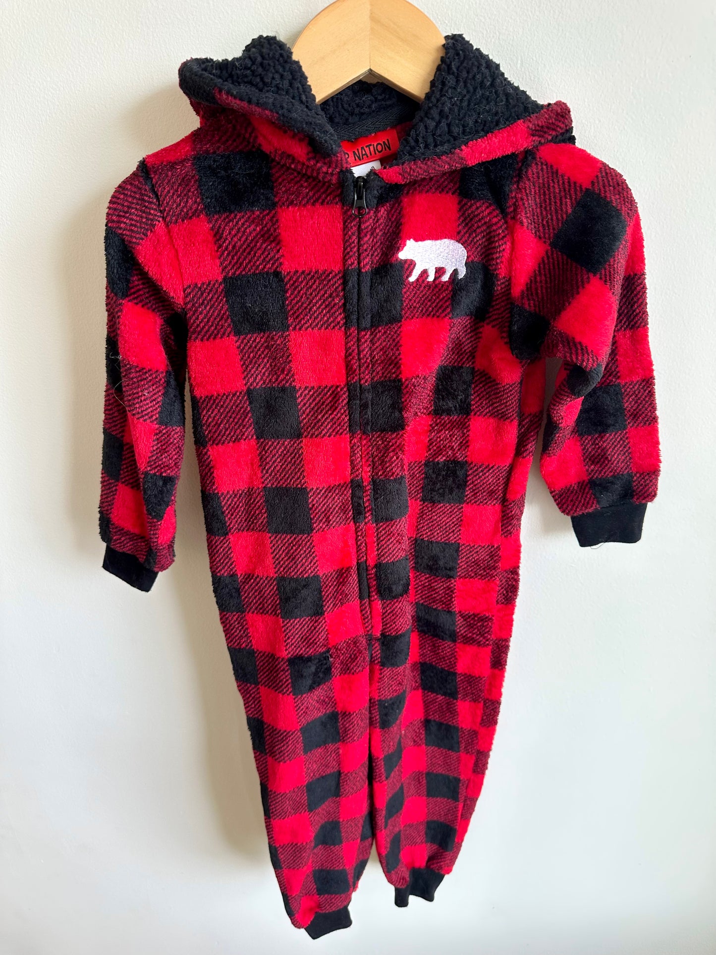 Red Checkered Jumpsuit / 3T