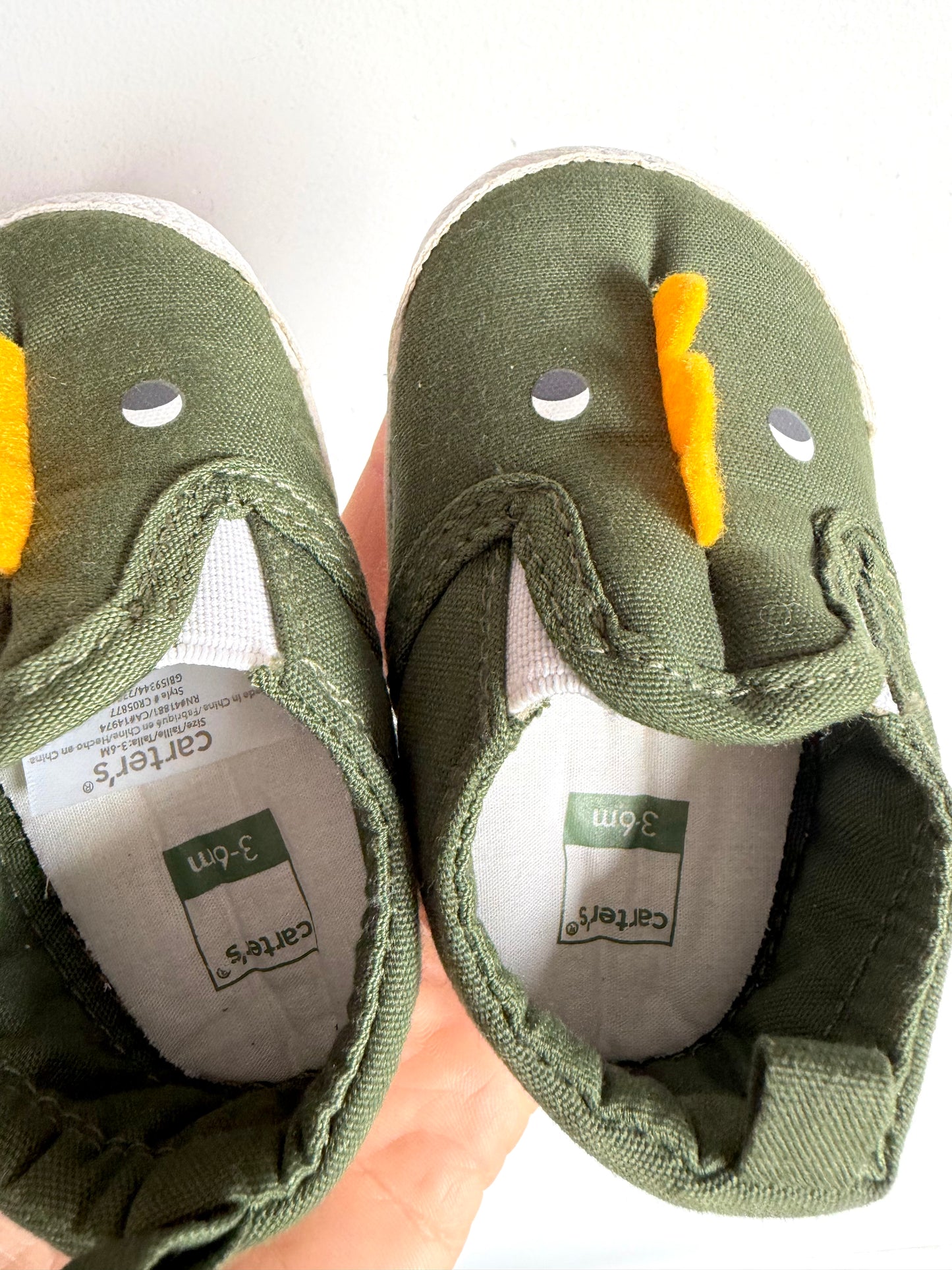 Green Animal Shoes / 3-6m