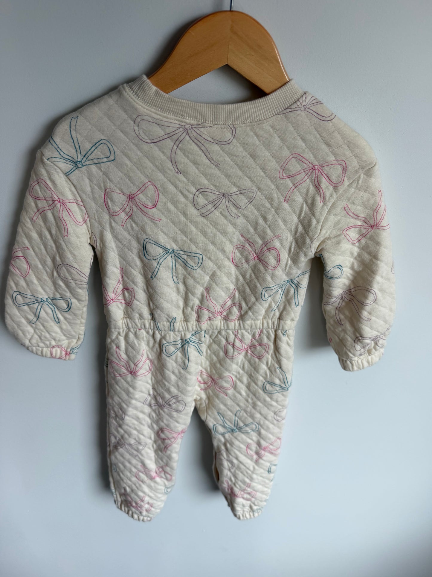 Bow Quilted Cream Jumpsuit / 24m