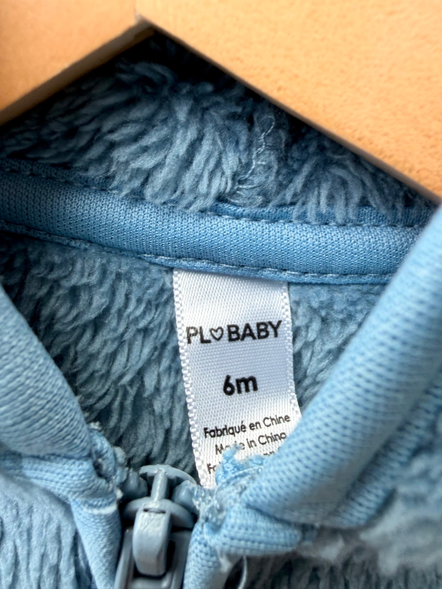 Elephant Blue Zipper Sweater / 6m