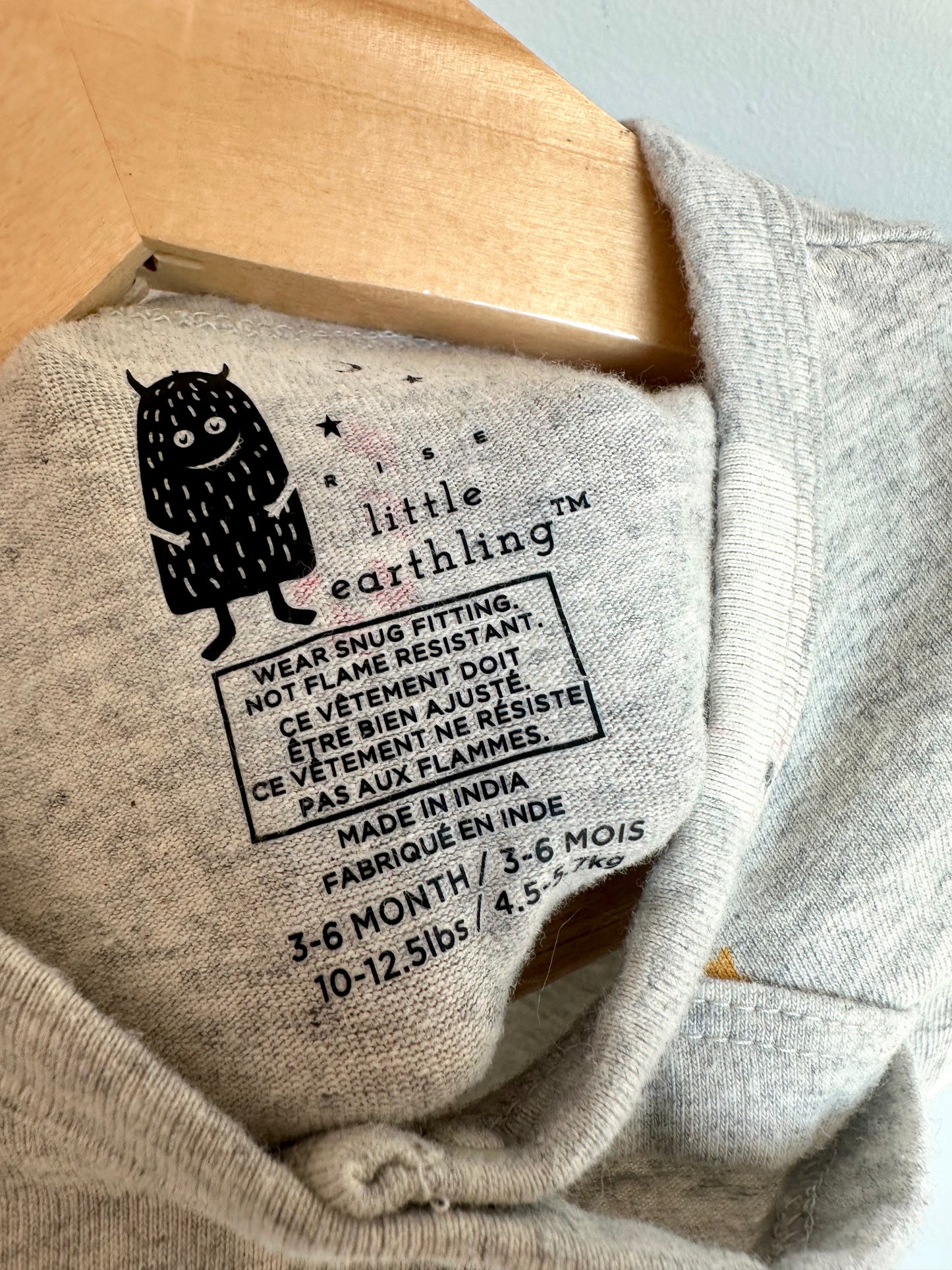 Grey Organic Polar Bear Sleeper / 3-6m
