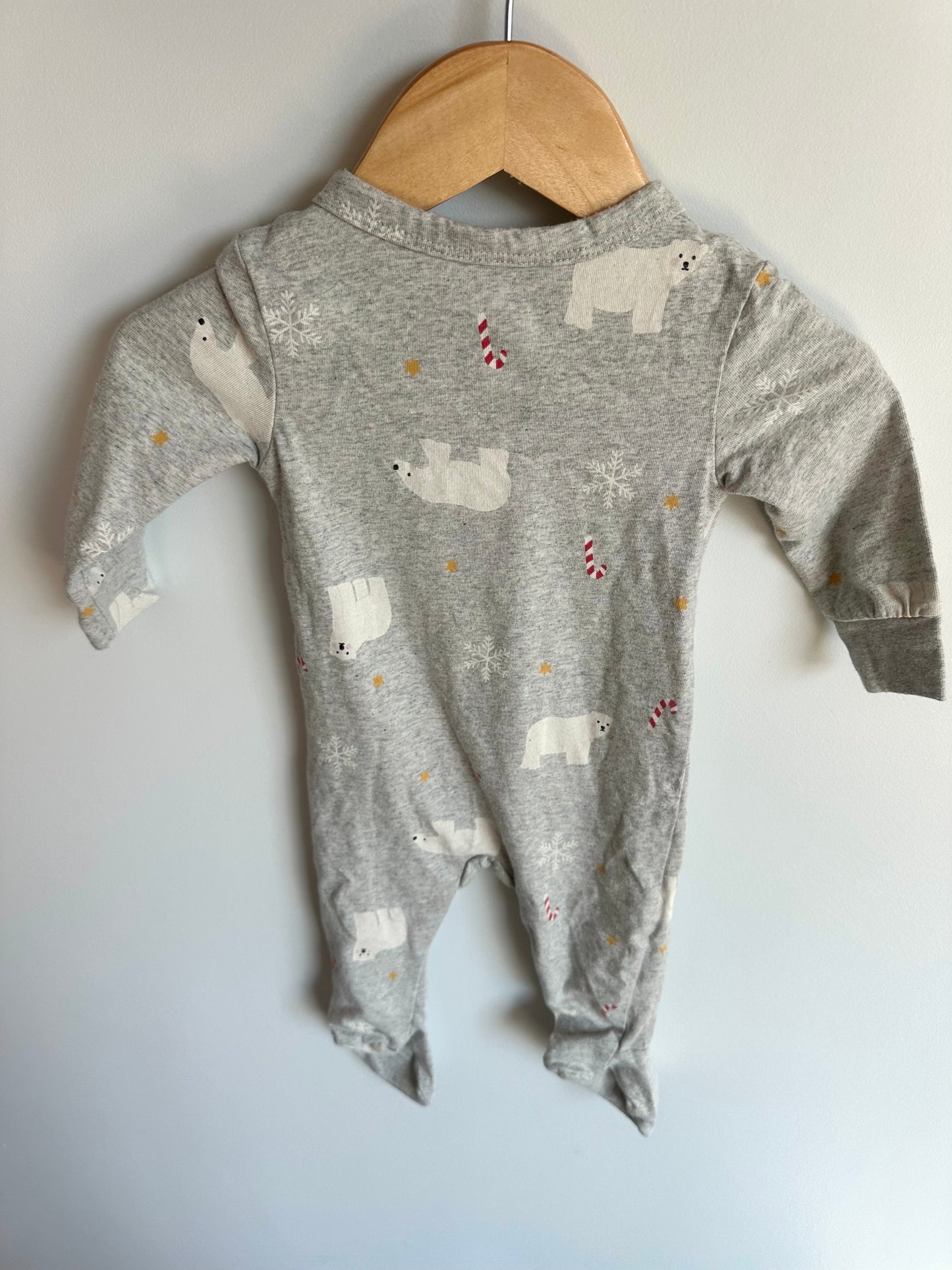 Grey Organic Polar Bear Sleeper / 3-6m