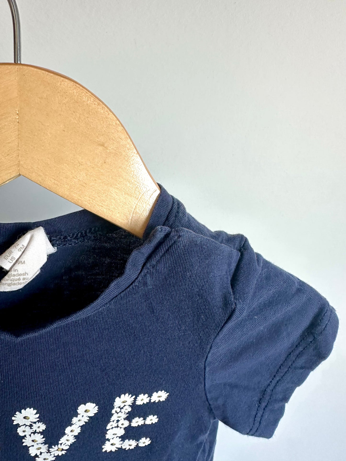 Love Flower Navy Top / 6-9m