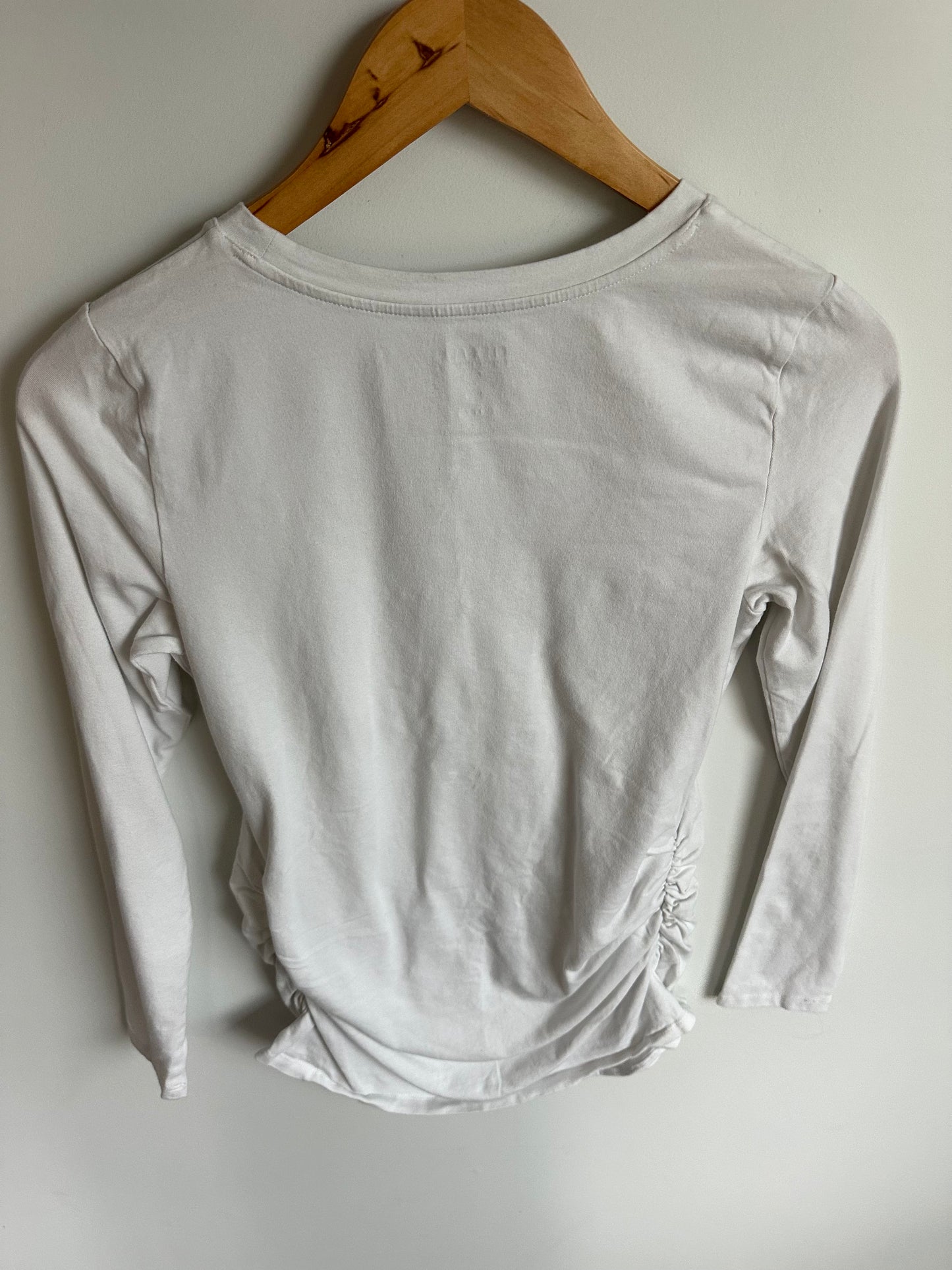 Fitted White Maternity Long Sleeve / Small