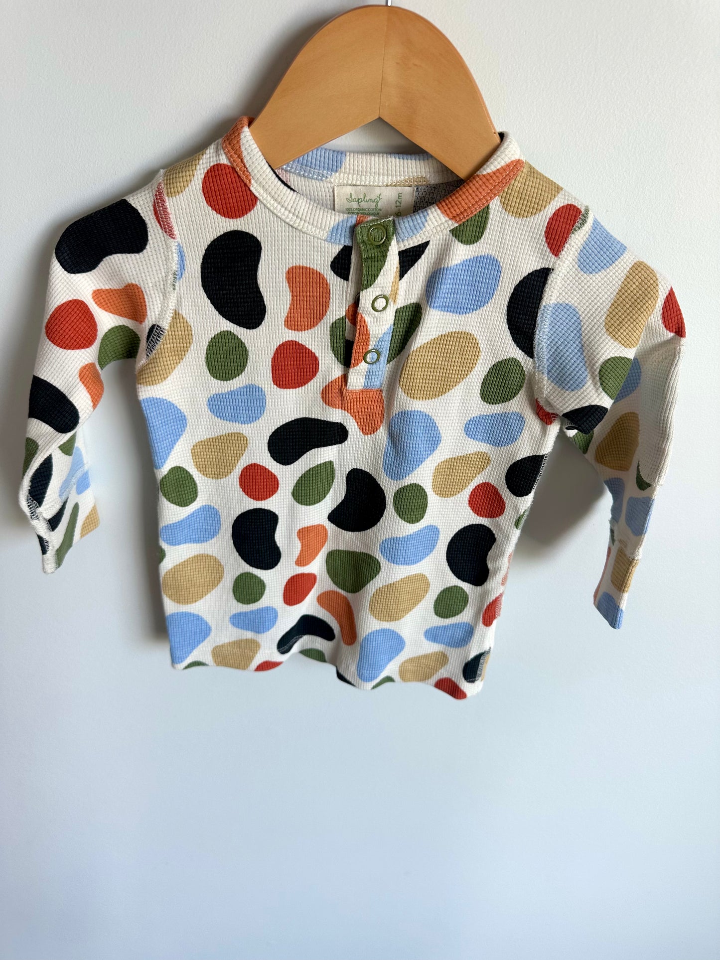 Organic Spotted Colored Top / 6-12m