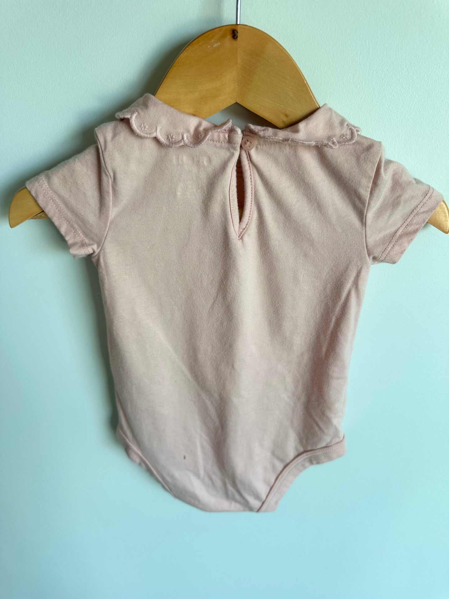 Blush Collared Bodysuit / 9m