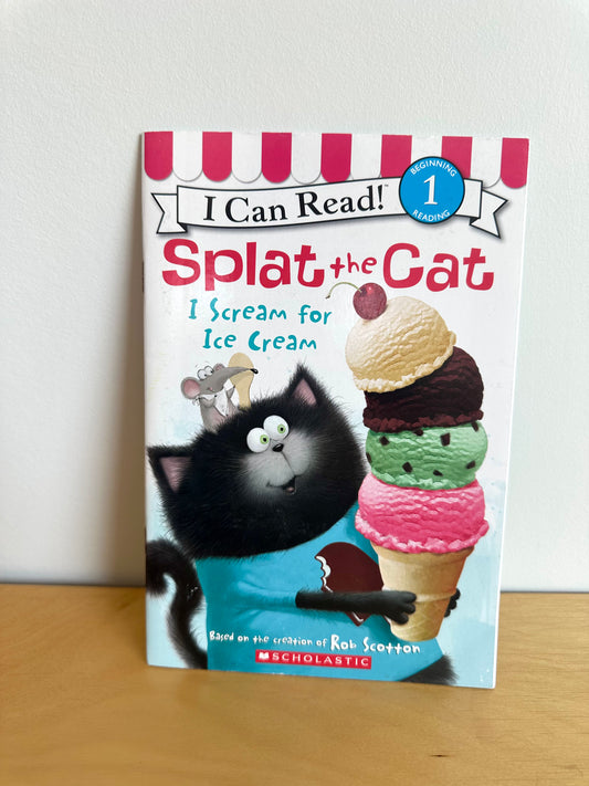 Splat the Cat Ice Cream Softcover Level 1 Book / 3-6 years