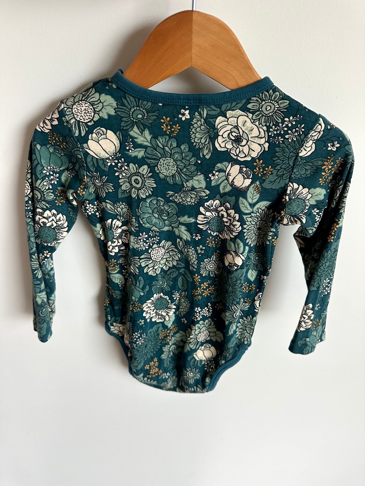 H&M Green Floral Bodysuit / 2-3T