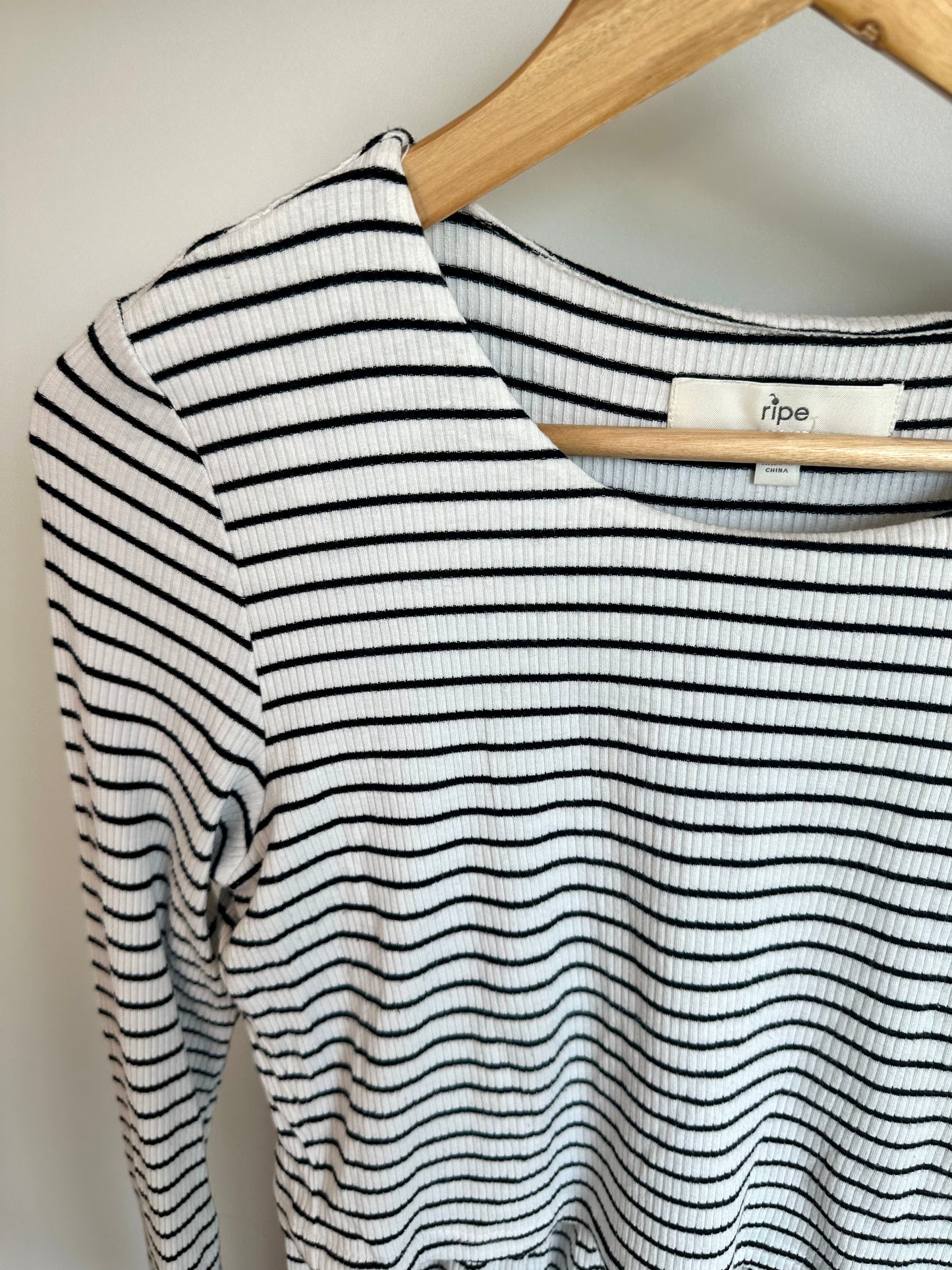 Viscose Striped Maternity or Nursing Dress / M
