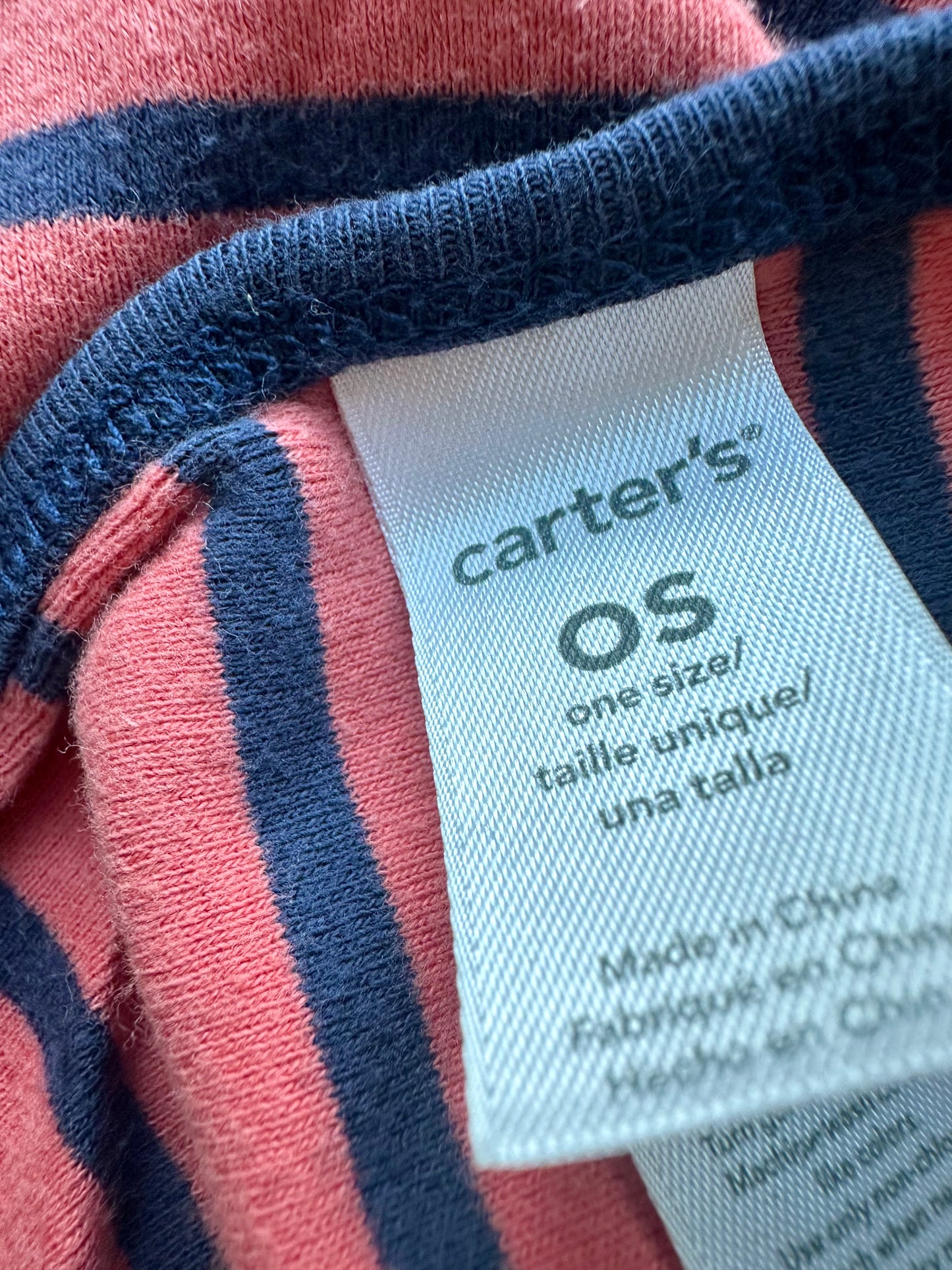Oragney + Blue Striped Receiving Blanket (No Shipping)