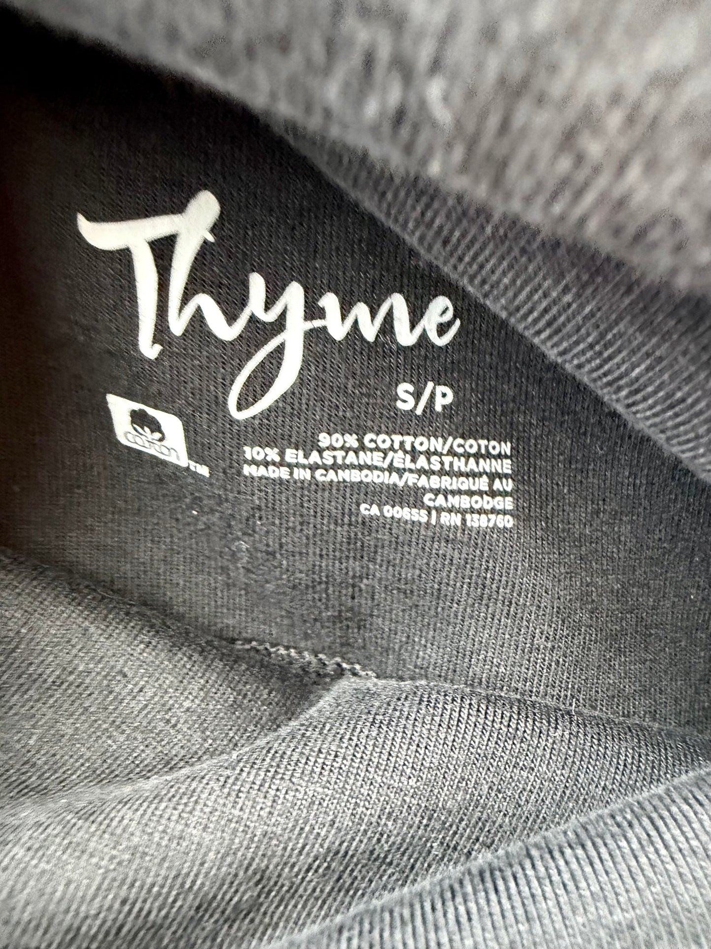 Thyme Maternity Black Capris Leggings / Small