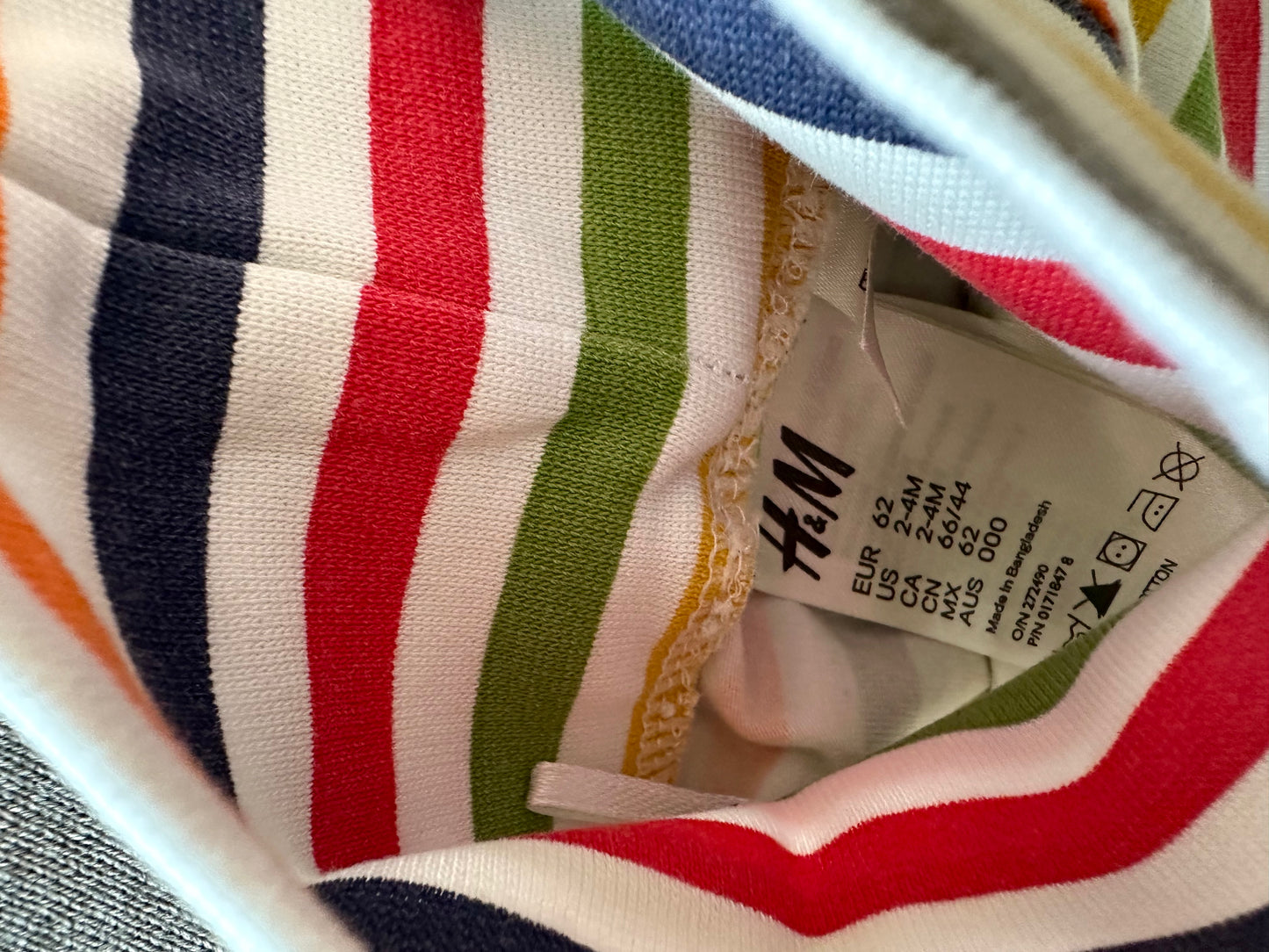 H&M Colourful Striped Pants / 2-4m