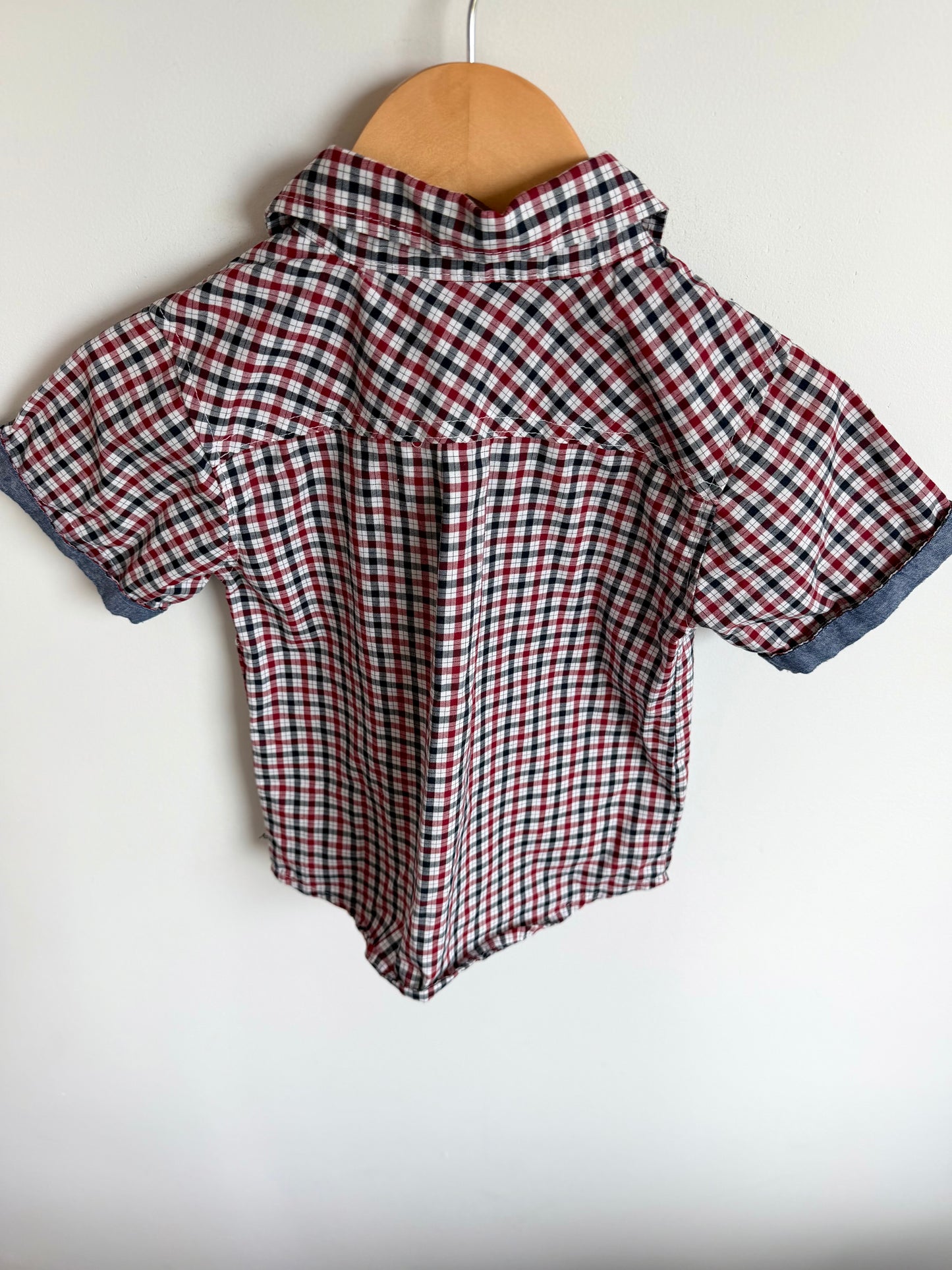 Plaid Button Up Dress T-shirt / 3T