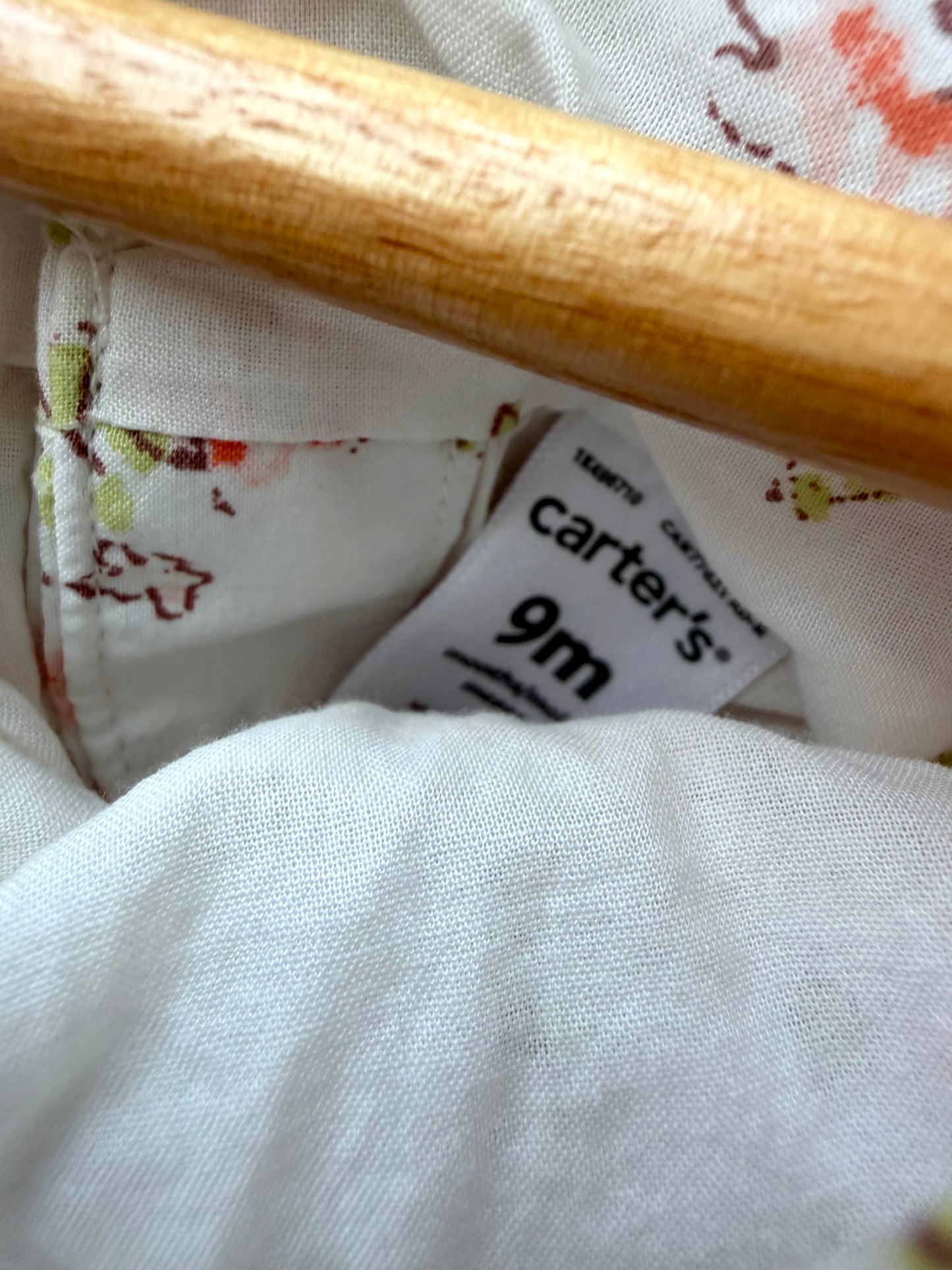 Orange Floral Dress / 9m