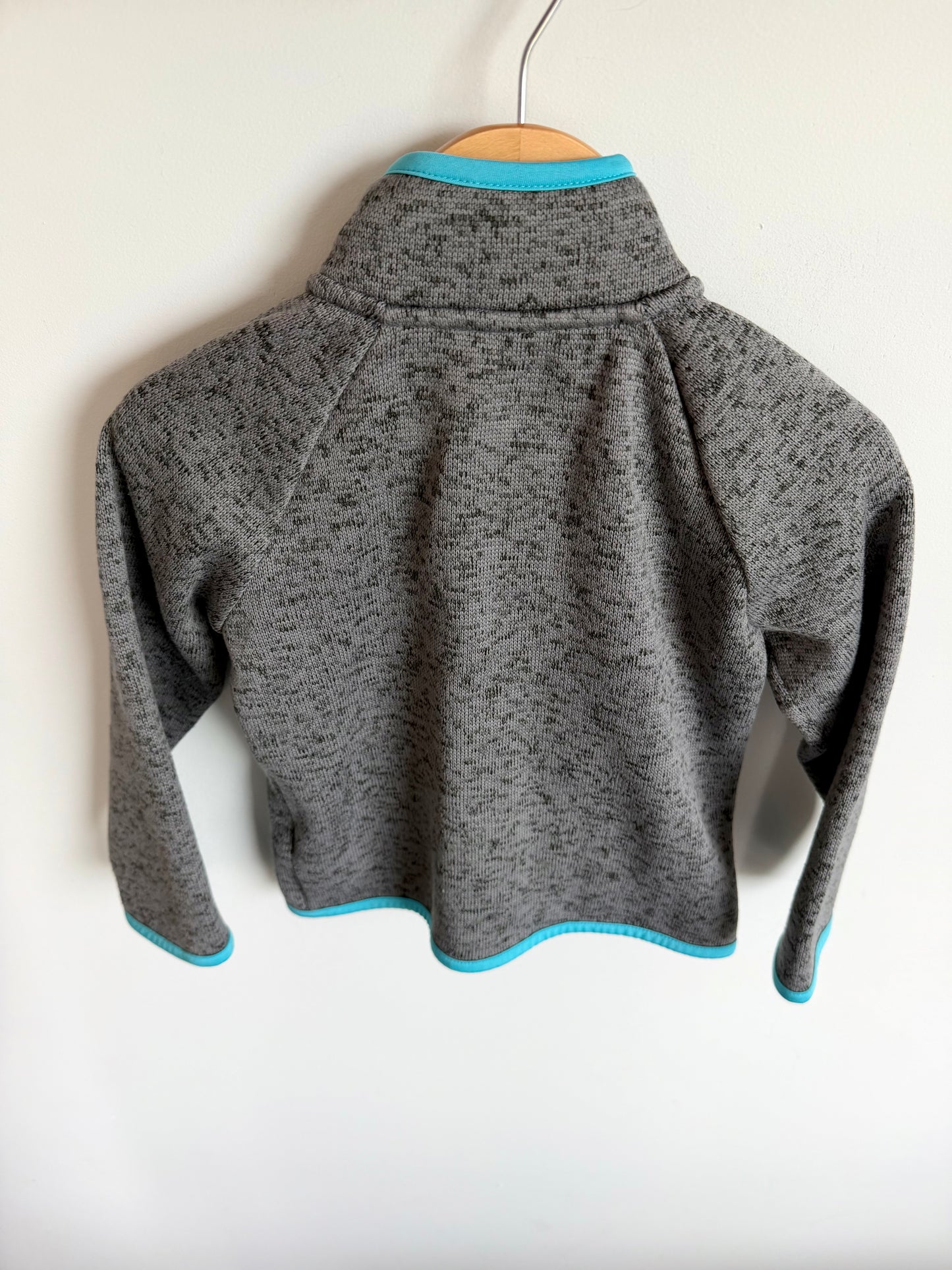 Grey + Teal Zip Sweater (PLAY) / 3T