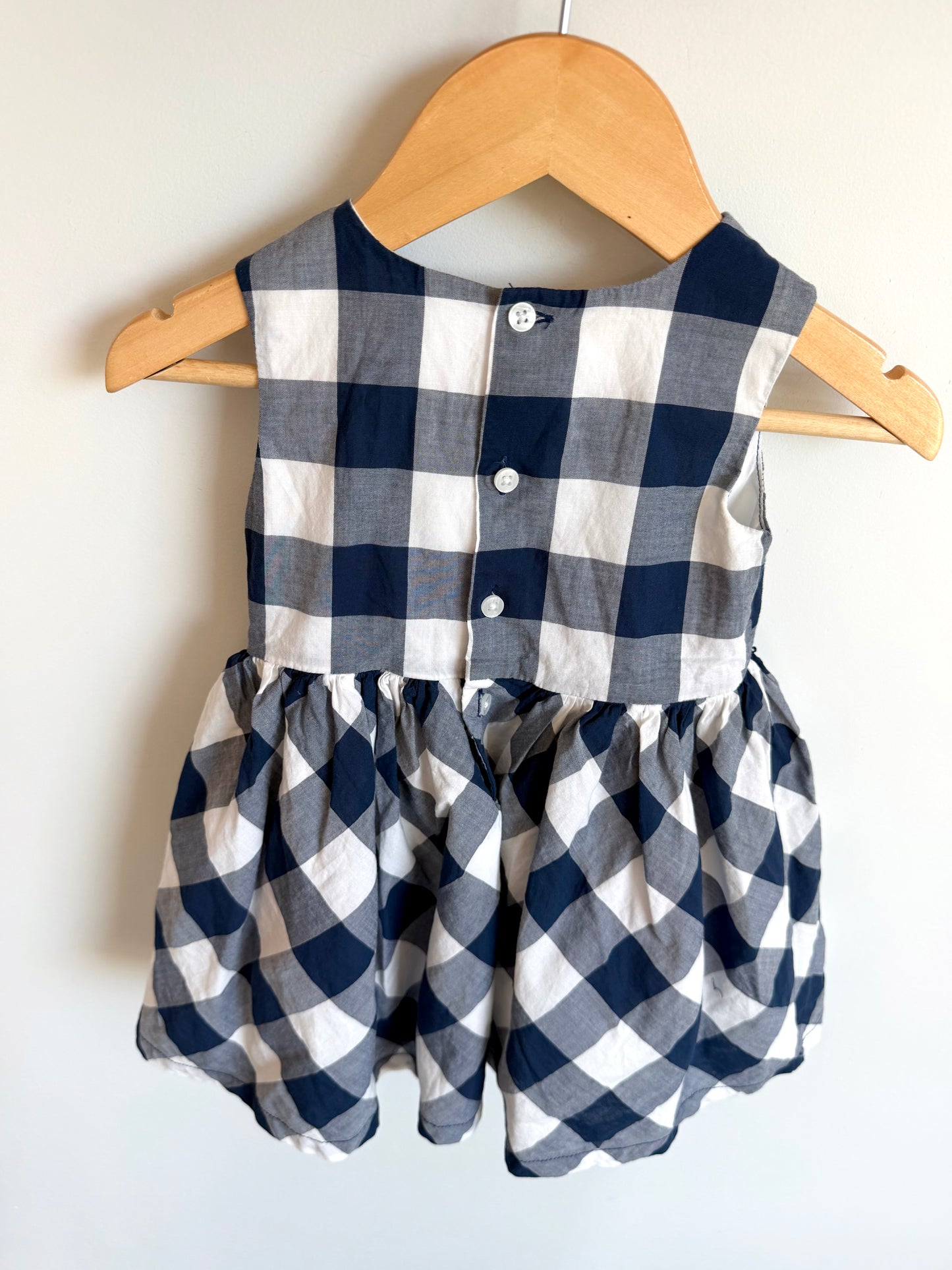 Blue Checkered Dress / 12m