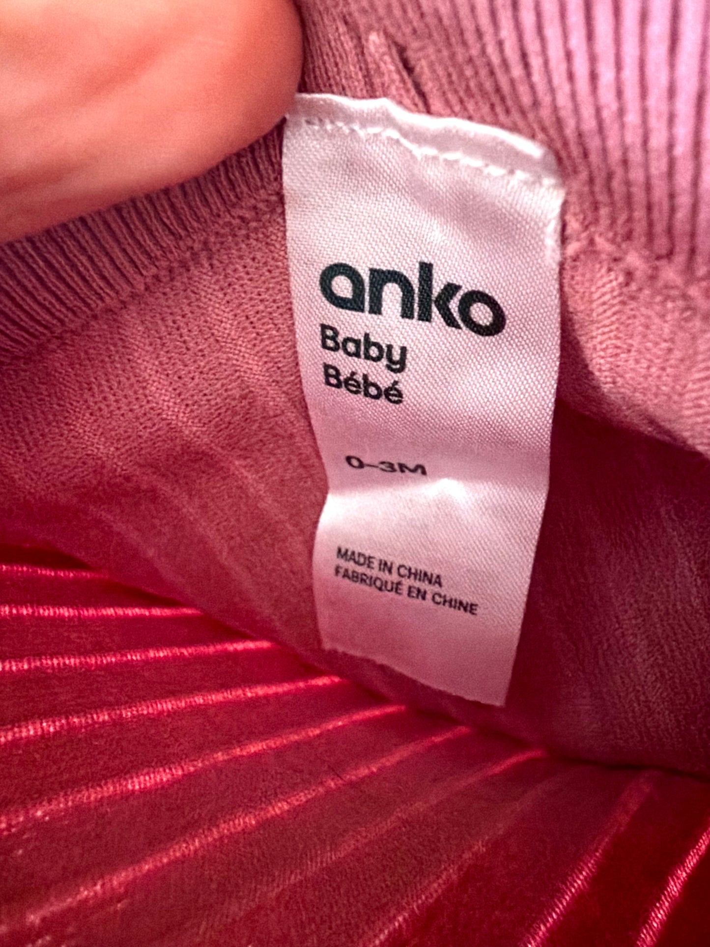 Rouge Ribbed Pants / 0-3m