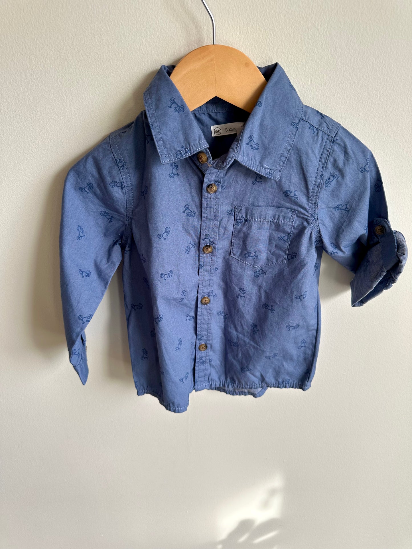 Moped Button Up Shirt (With tags) / 18m