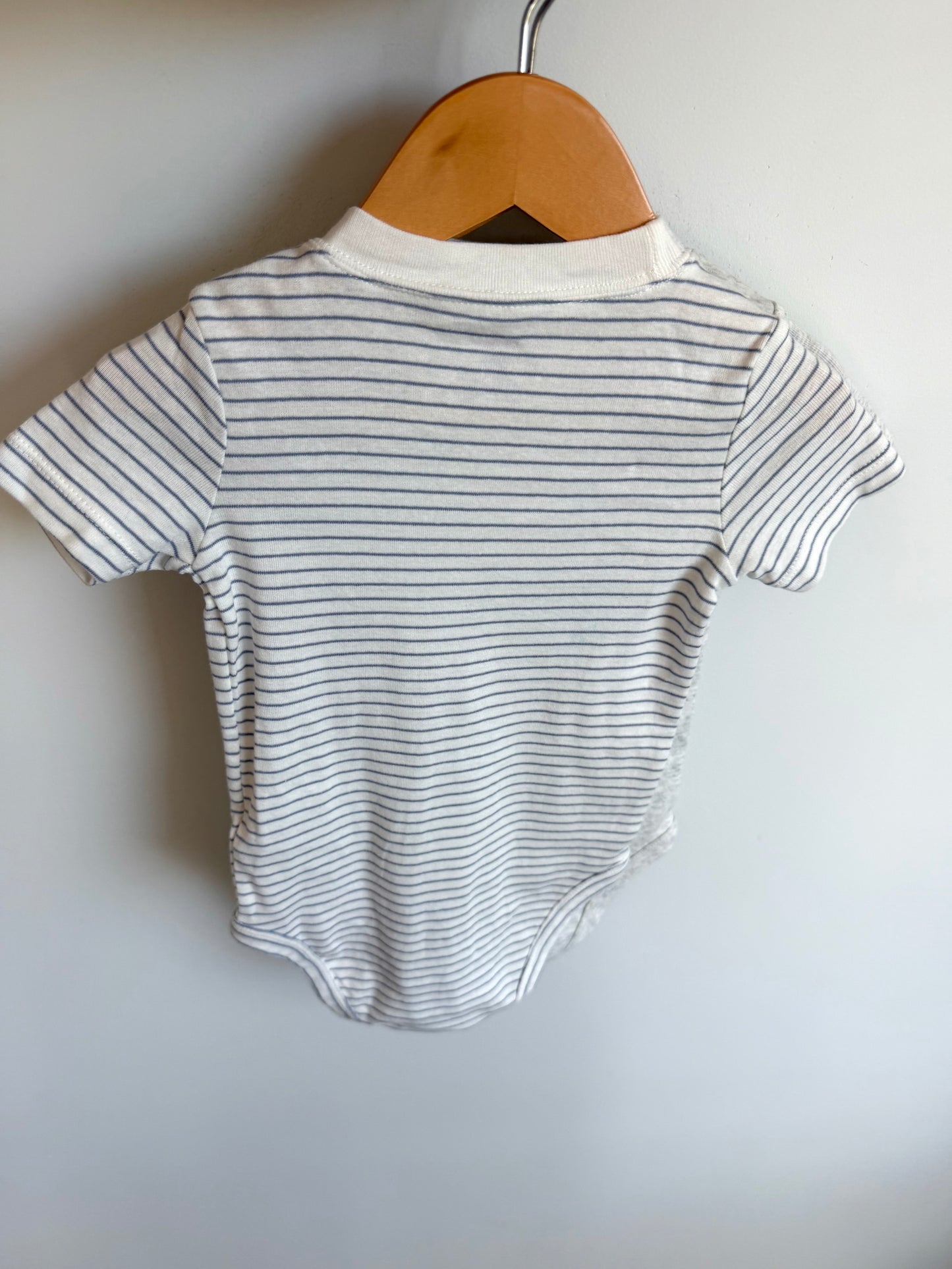 Set of 2 Bodysuits - Dino + Stripes (With Tags) / 24m