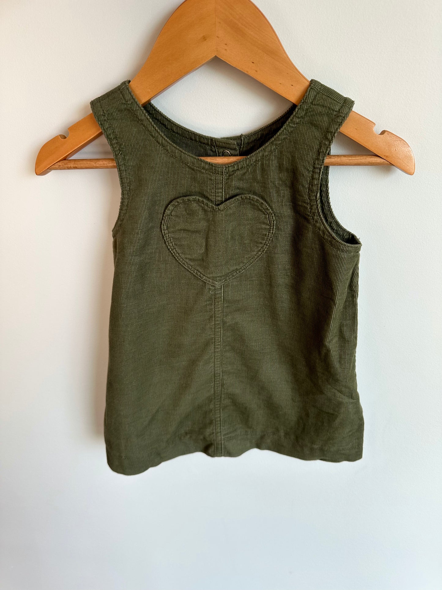 Gap Olive Heart Cord Dress / 6-12m