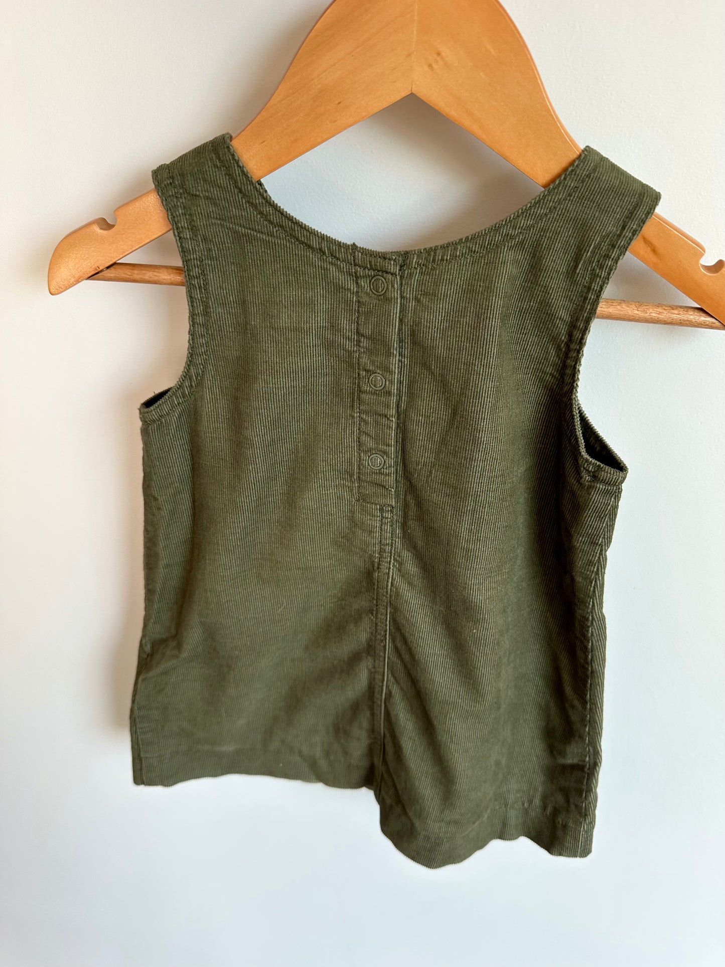 Gap Olive Heart Cord Dress / 6-12m