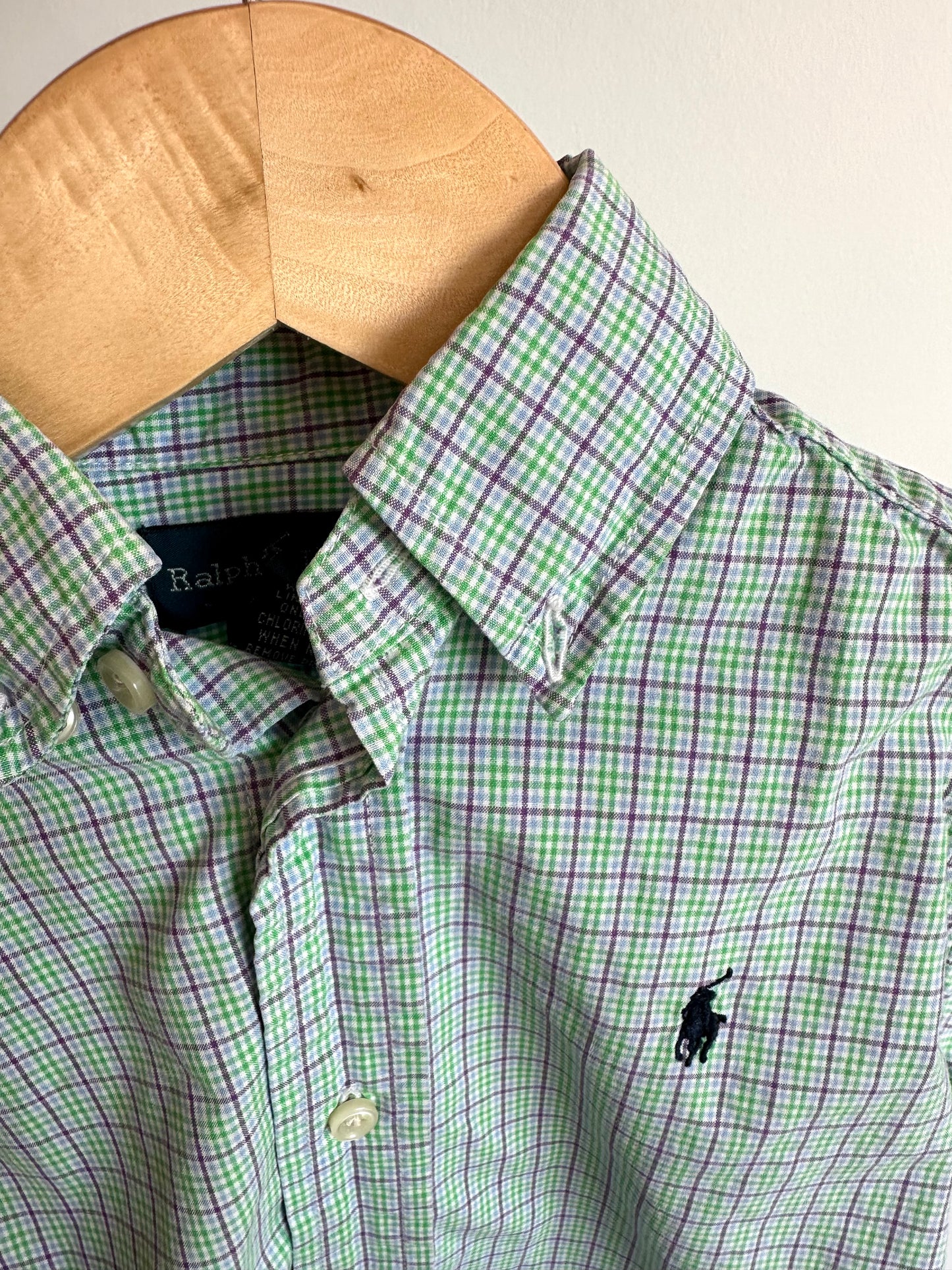 Ralph Lauren Green Lined Pattern Top / 2T