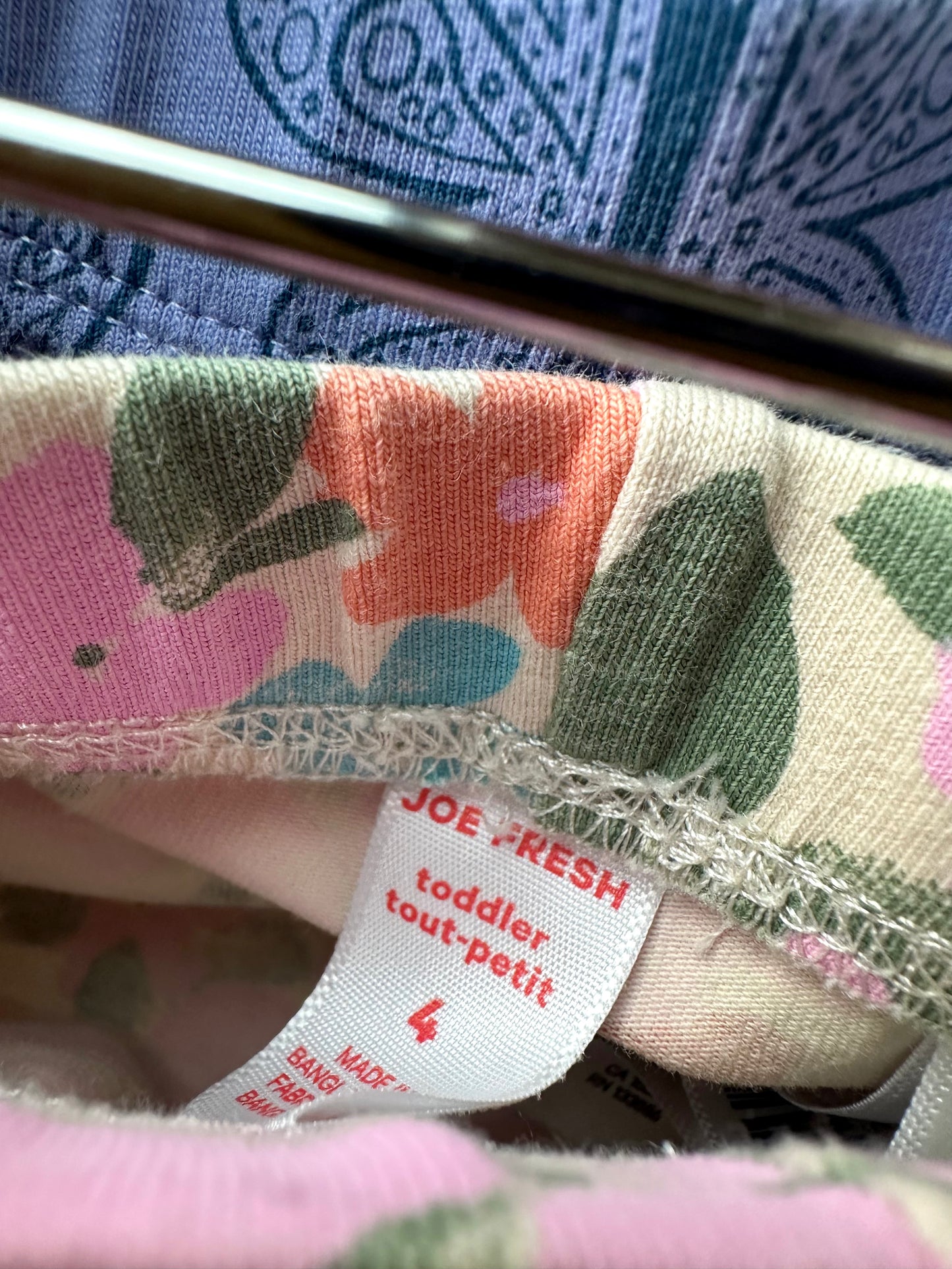 Pink Flower Cropped Pants / 3T