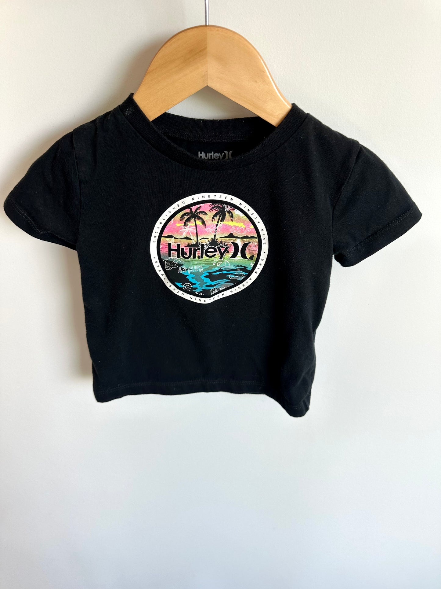 Black Hurley Circle T-Shirt / 24m