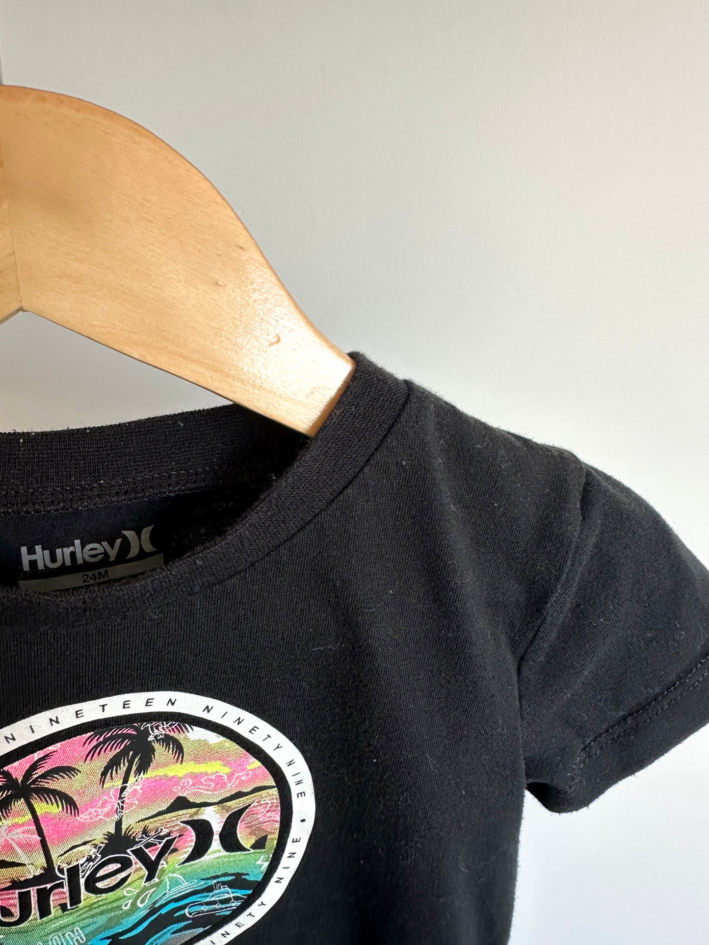 Black Hurley Circle T-Shirt / 24m