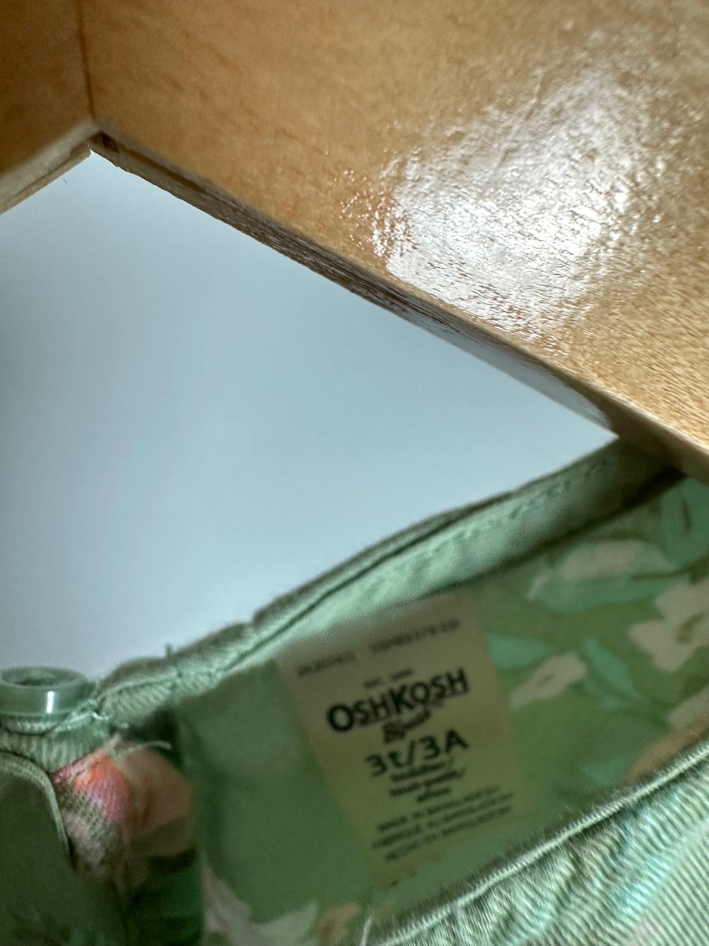 Sage Waistband Floral Dress / 3T